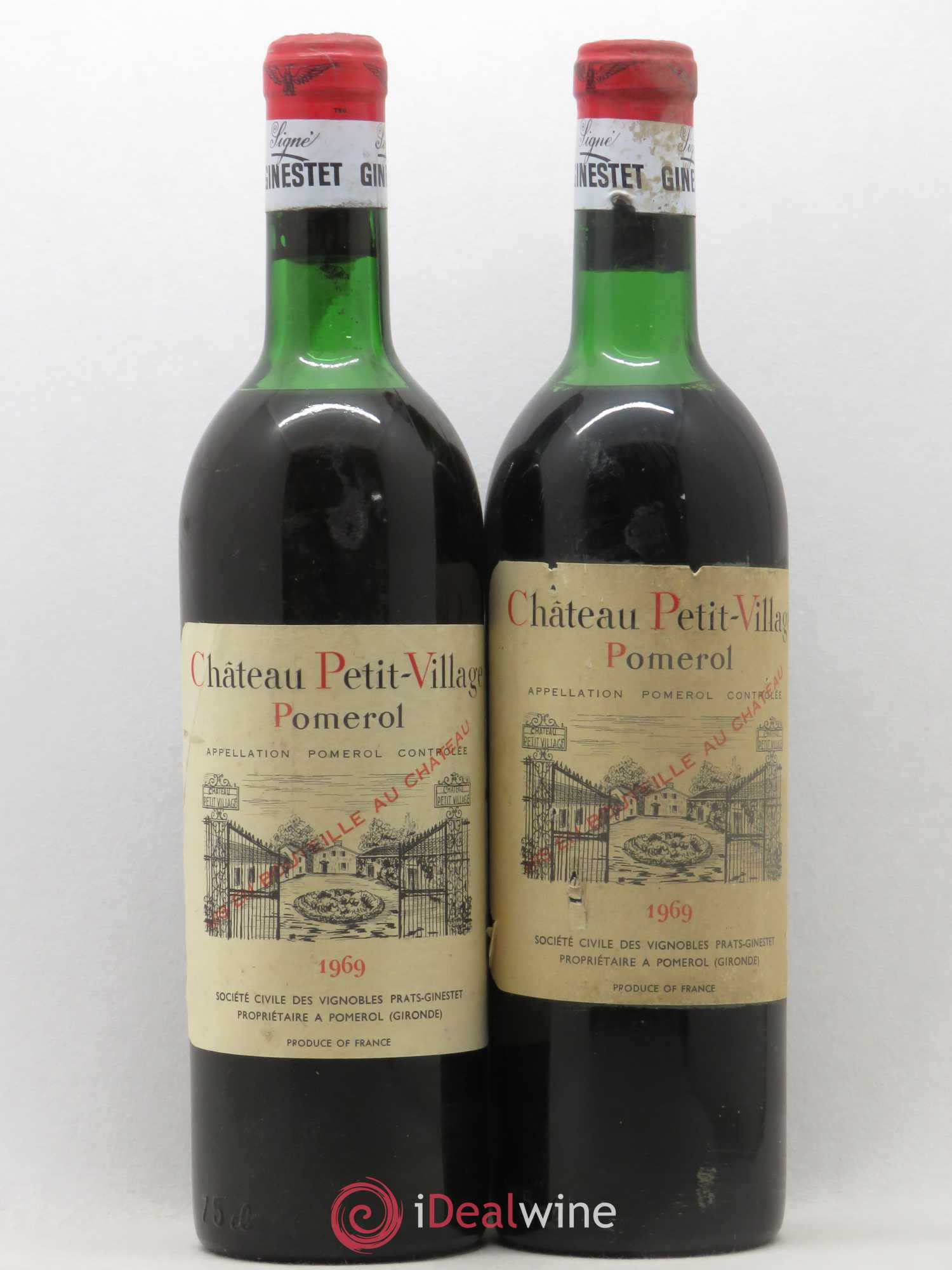 Château Petit Village 1969 - Lot de 2 bouteilles - 0