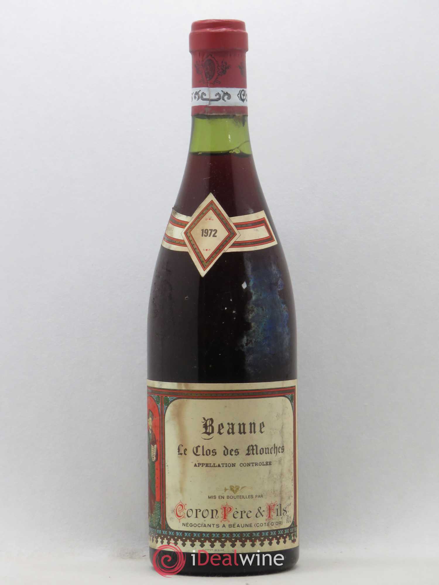 Beaune 1er Cru Clos des Mouches Coron et Fils 1972 - Posten von 1 Flasche - 0