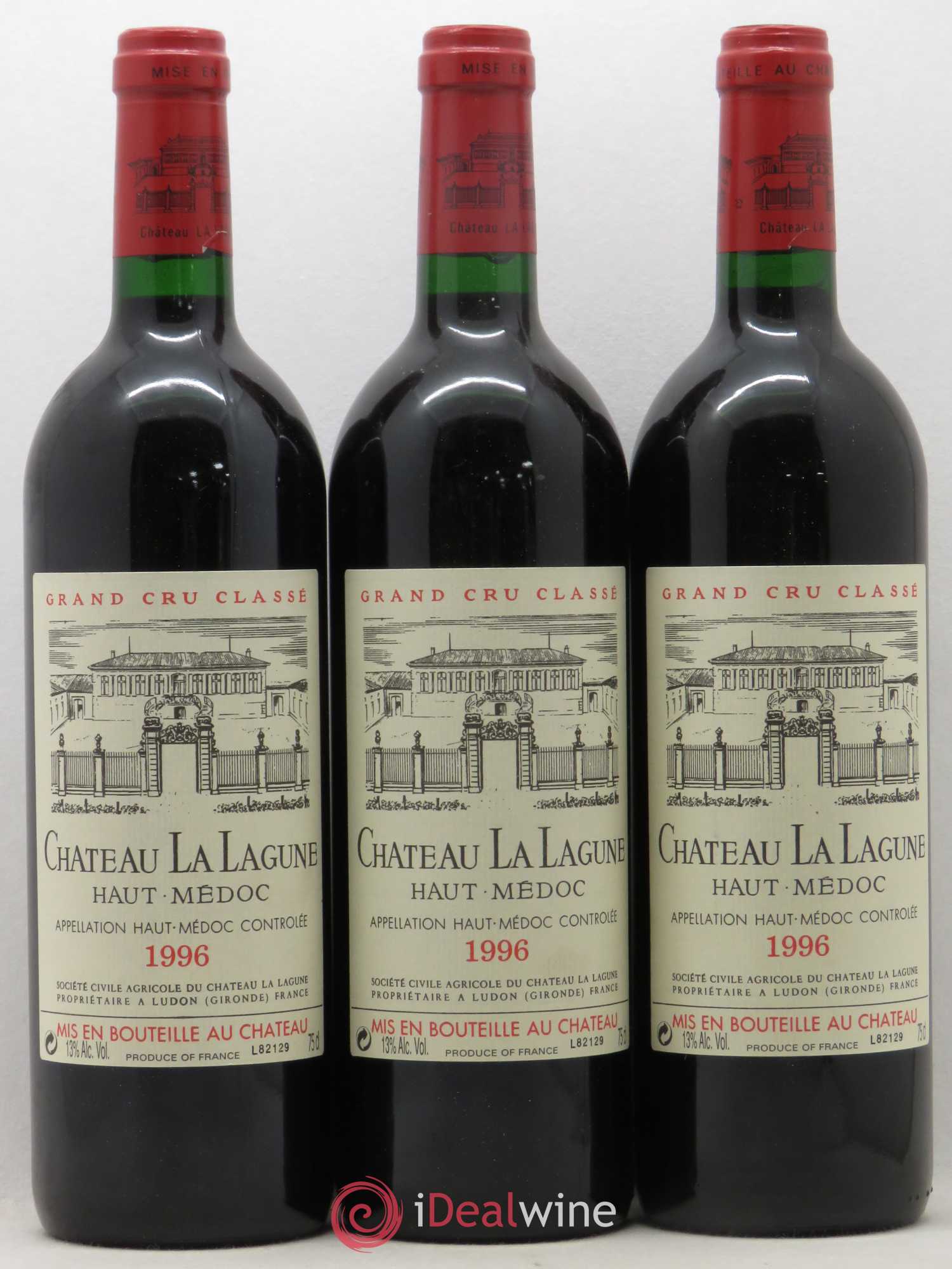 Château la Lagune 3ème Grand Cru Classé 1996 - Lot de 3 bouteilles - 0