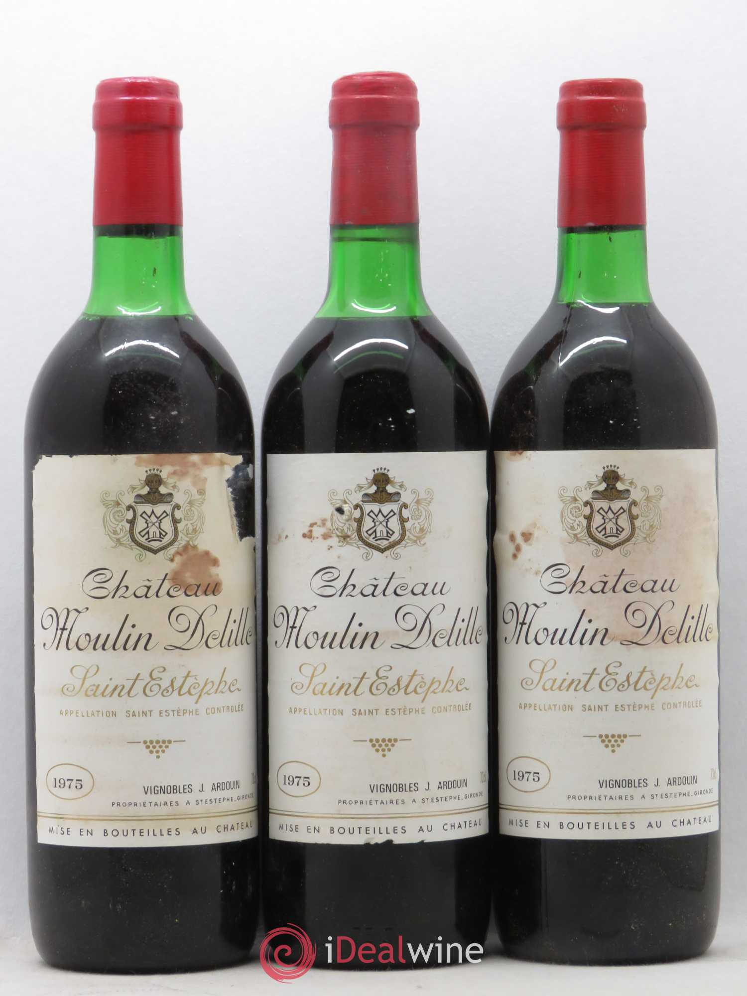 Saint-Estèphe Moulin Delille 1975 - Lot de 6 bouteilles - 2