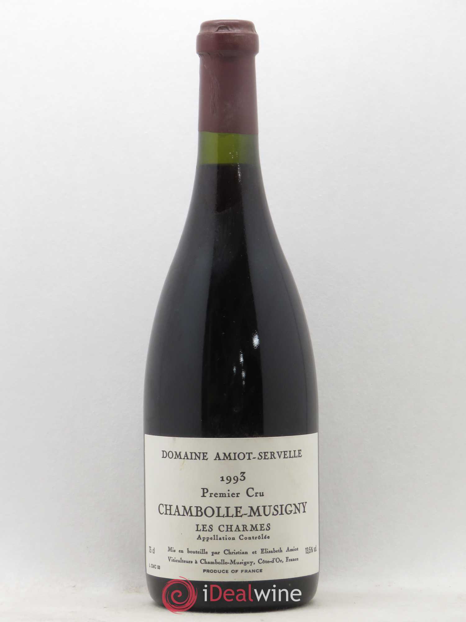 Chambolle-Musigny 1er Cru Les Charmes Amiot-Servelle 1993 - Lot de 1 bouteille - 0