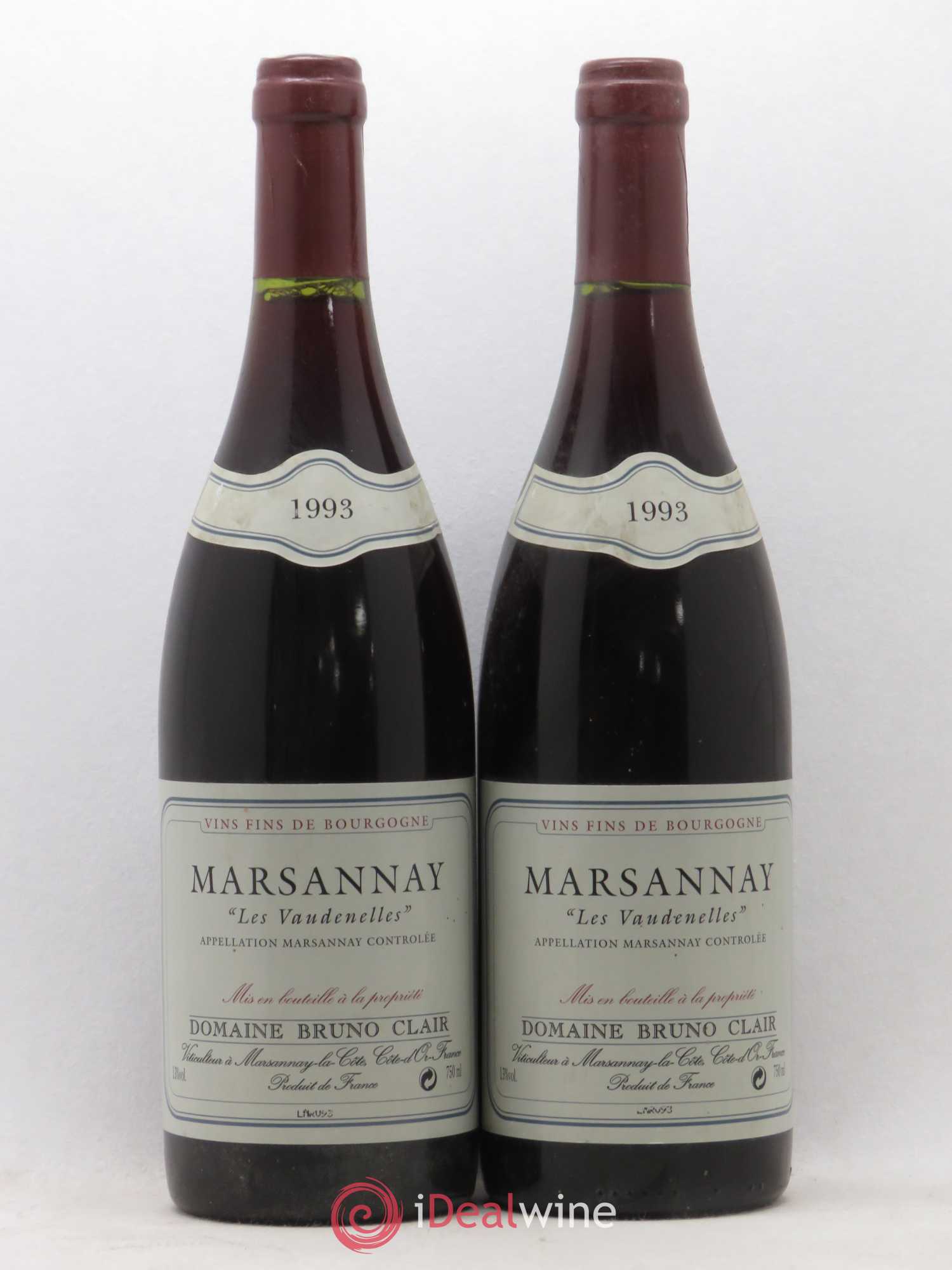 Marsannay Les Vaudenelles Bruno Clair (Domaine) 1993 - Lotto di 2 bottiglie - 0