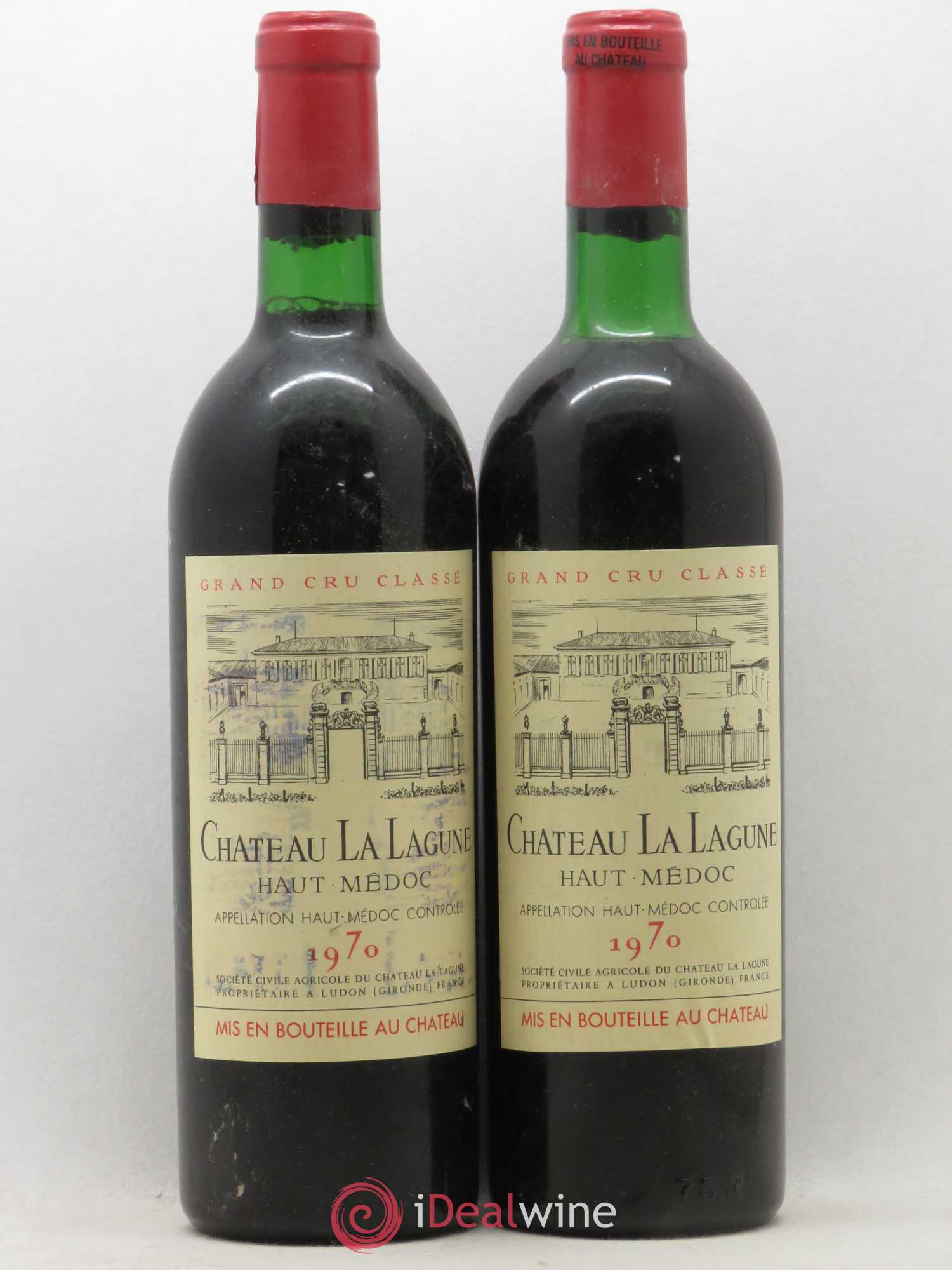 Château la Lagune 3ème Grand Cru Classé 1970 - Lot de 2 bouteilles - 0
