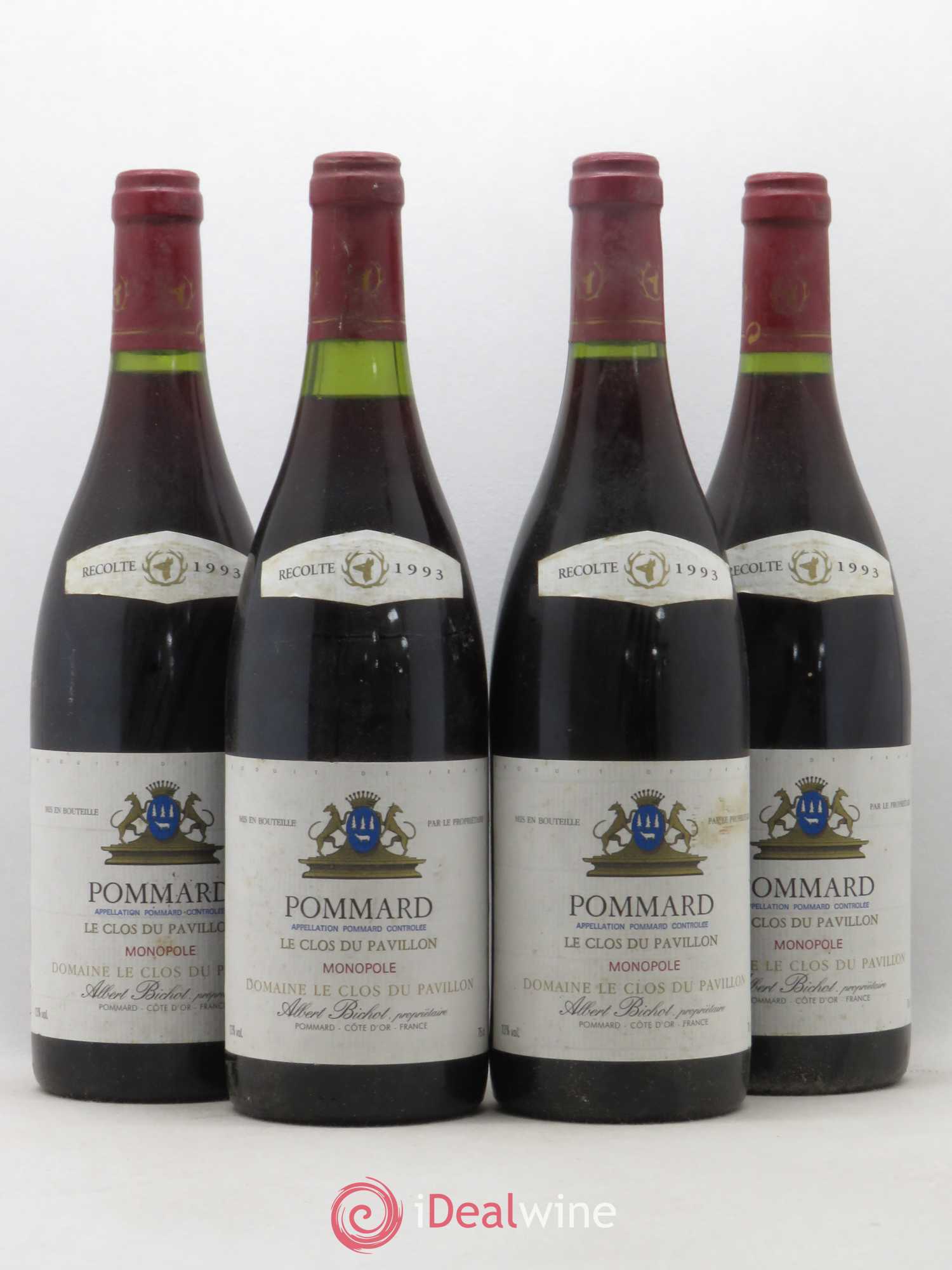 Pommard Le Clos du Pavillon Albert Bichot 1993 - Posten von 4 Flaschen - 0