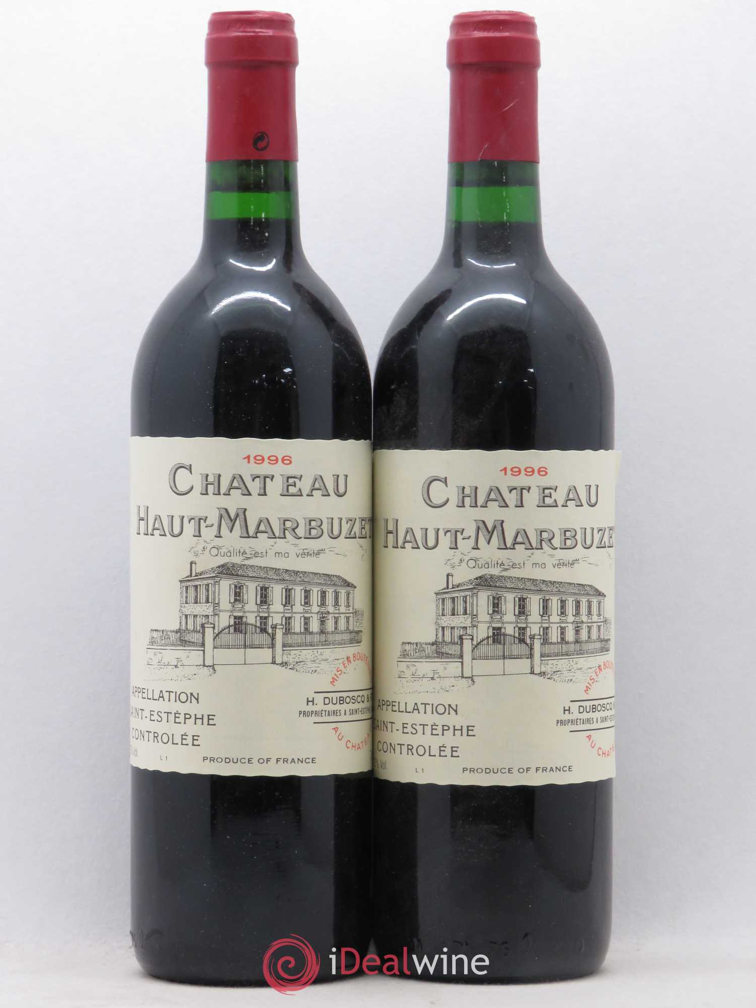 Château Haut Marbuzet 1996 - Lot de 2 bouteilles - 0