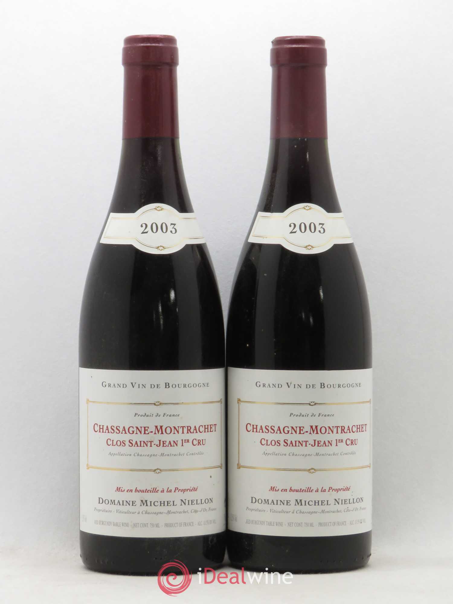 Chassagne-Montrachet 1er Cru Michel Niellon 2003 - Lot de 2 bouteilles - 0