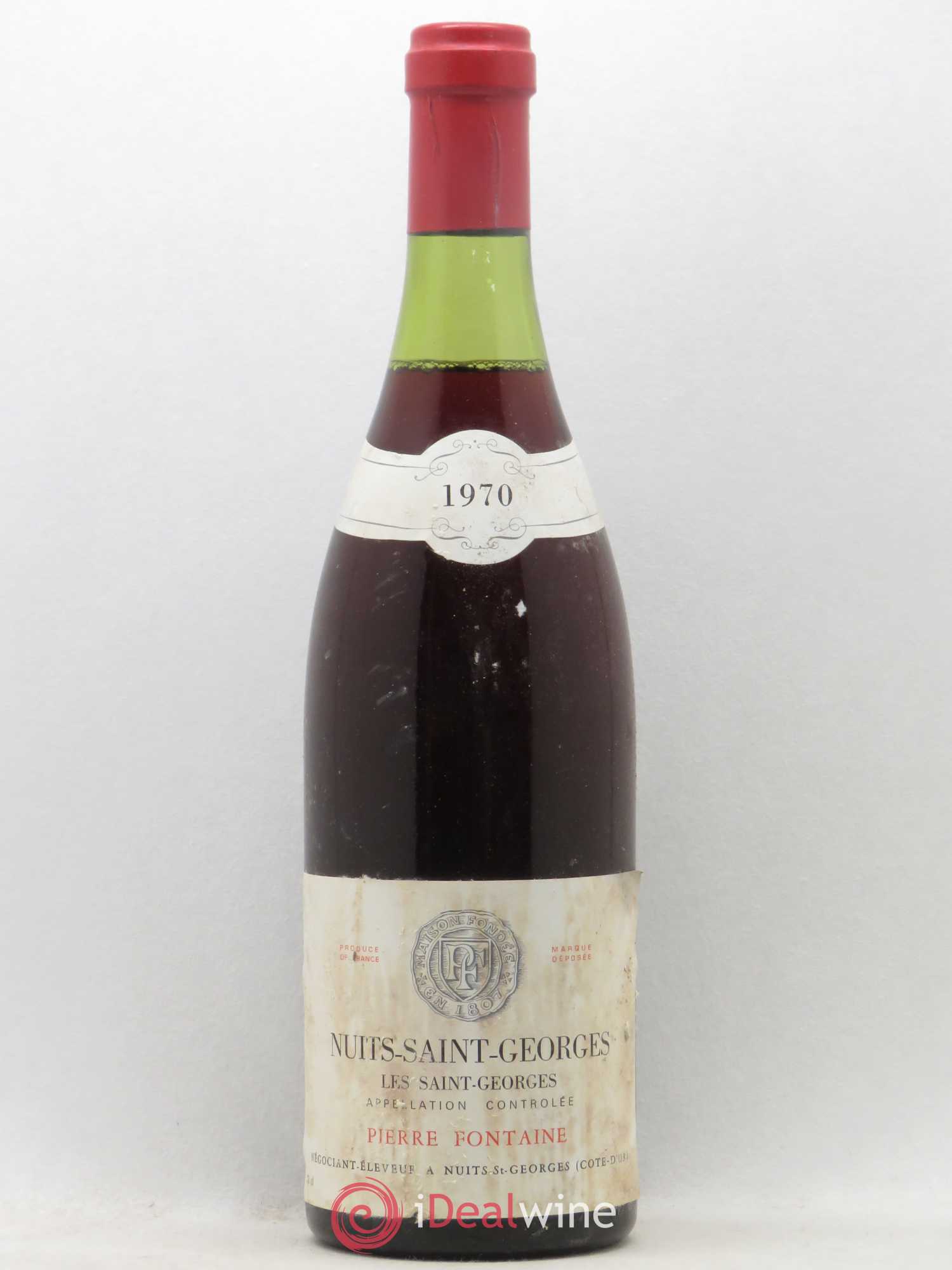 Nuits-Saint-Georges 1er Cru Les Saints Georges Pierre Fontaine 1970 - Posten von 1 Flasche - 0