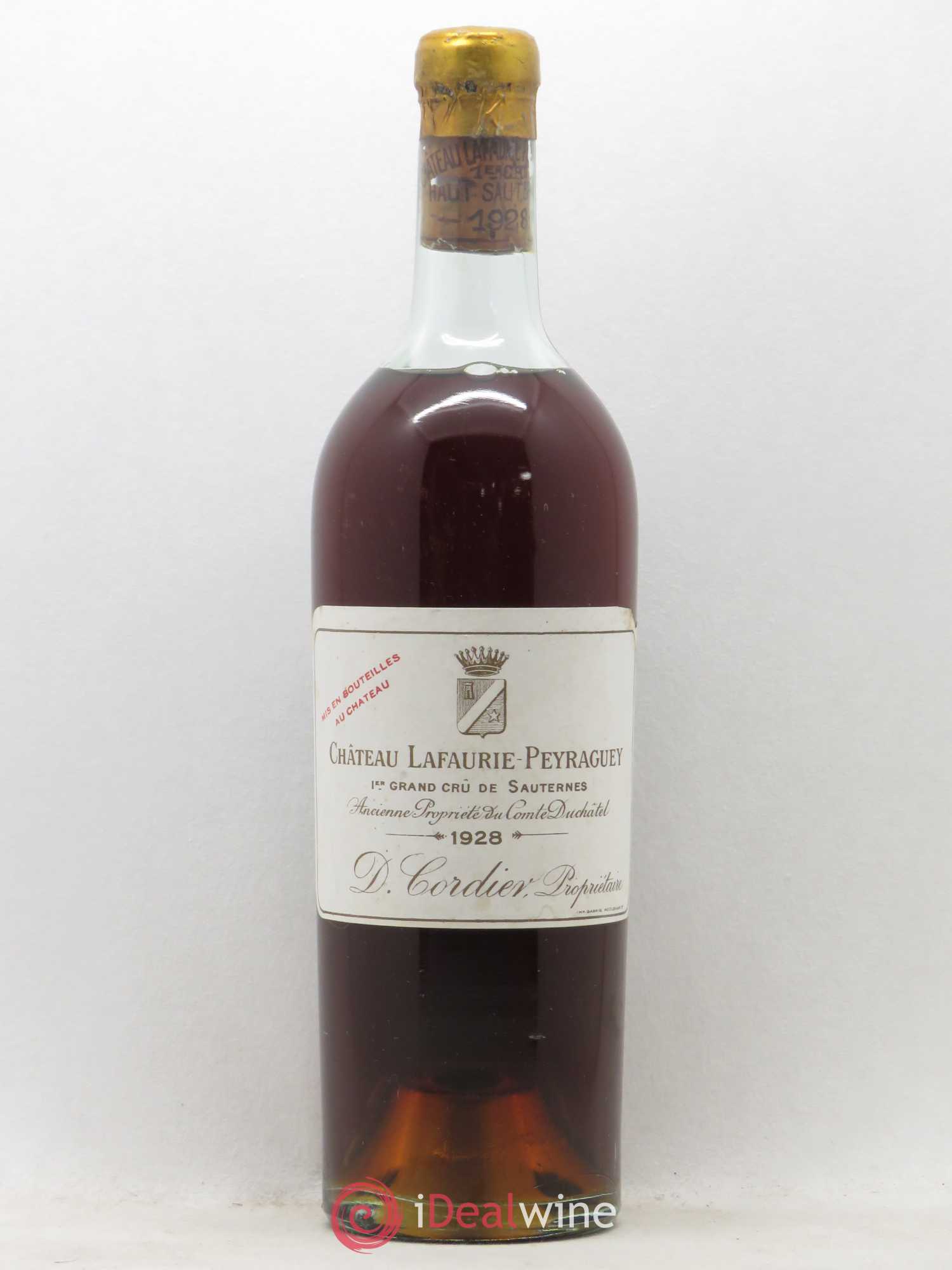 Château Lafaurie-Peyraguey 1er Grand Cru Classé 1928 - Lotto di 1 bottiglia - 0