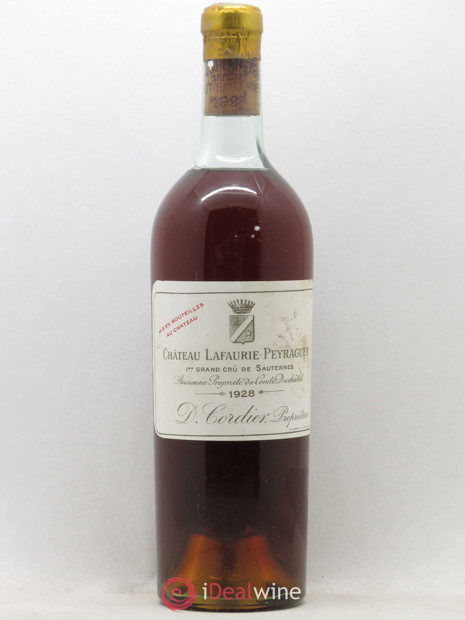 Château Lafaurie-Peyraguey 1er Grand Cru Classé 1928 - Lotto di 1 bottiglia - 0