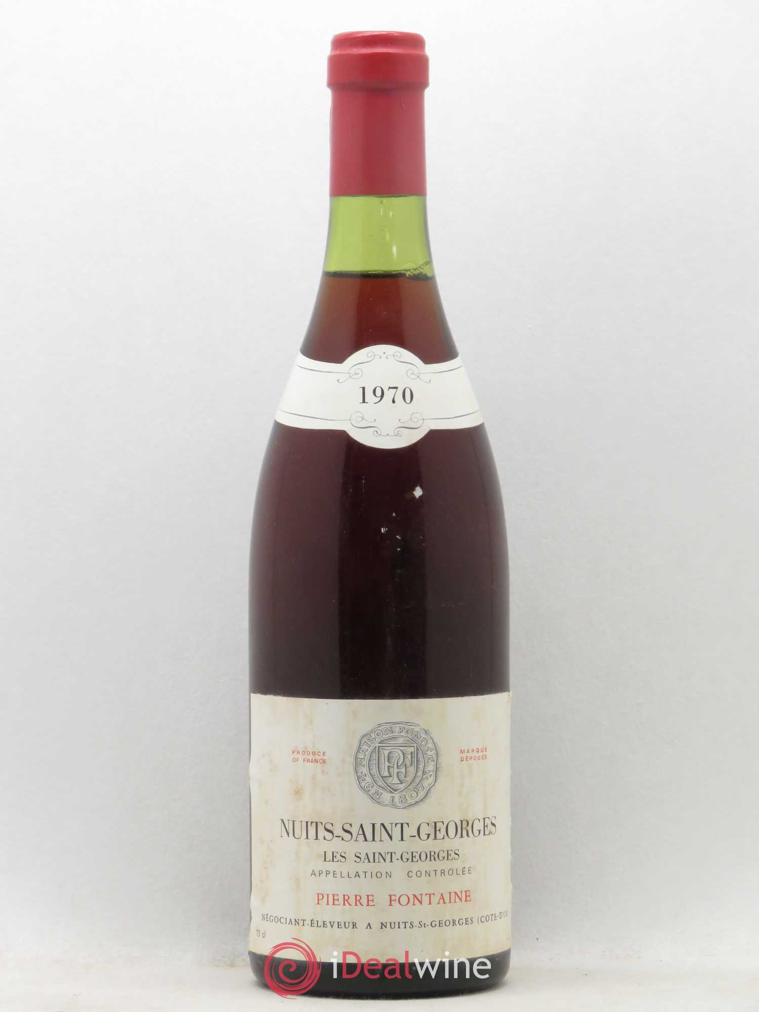 Nuits-Saint-Georges 1er Cru Les Saints Georges Pierre Fontaine 1970 - Lot of 1 bottle - 0