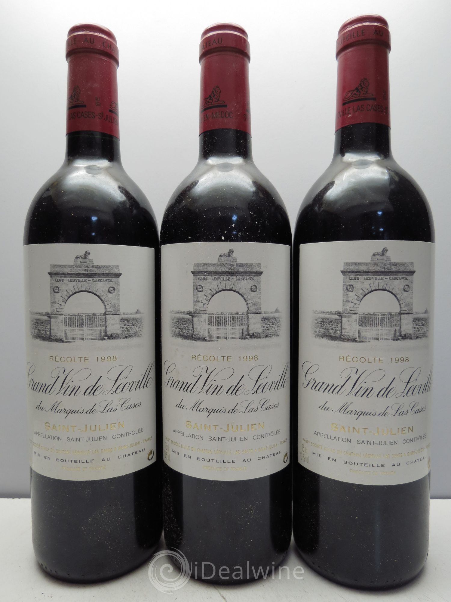Château Léoville Las Cases 2ème Grand Cru Classé 1998 - Lot de 3 bouteilles - 0
