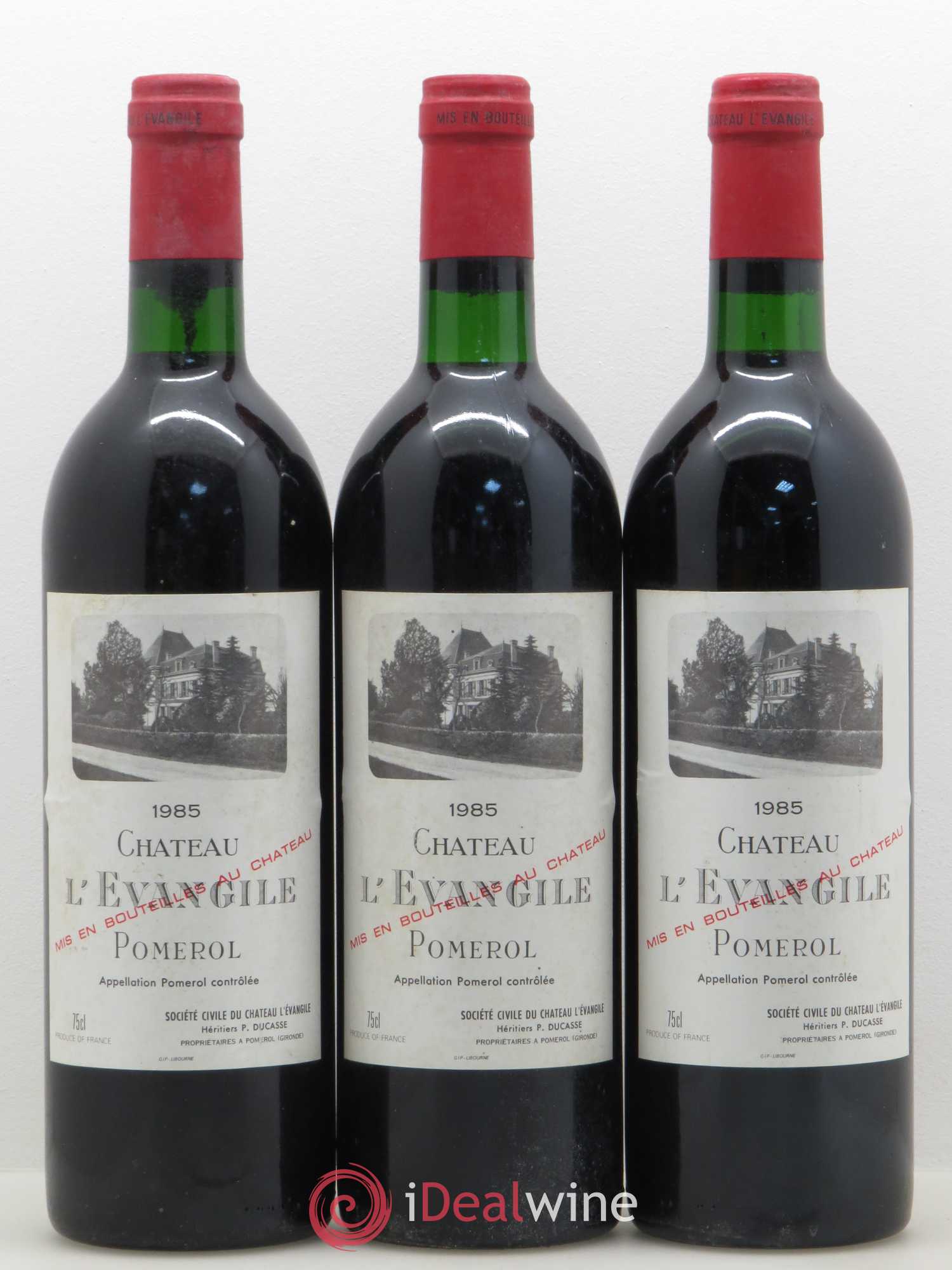 Château l' Évangile 1985 - Lot de 3 bouteilles - 0