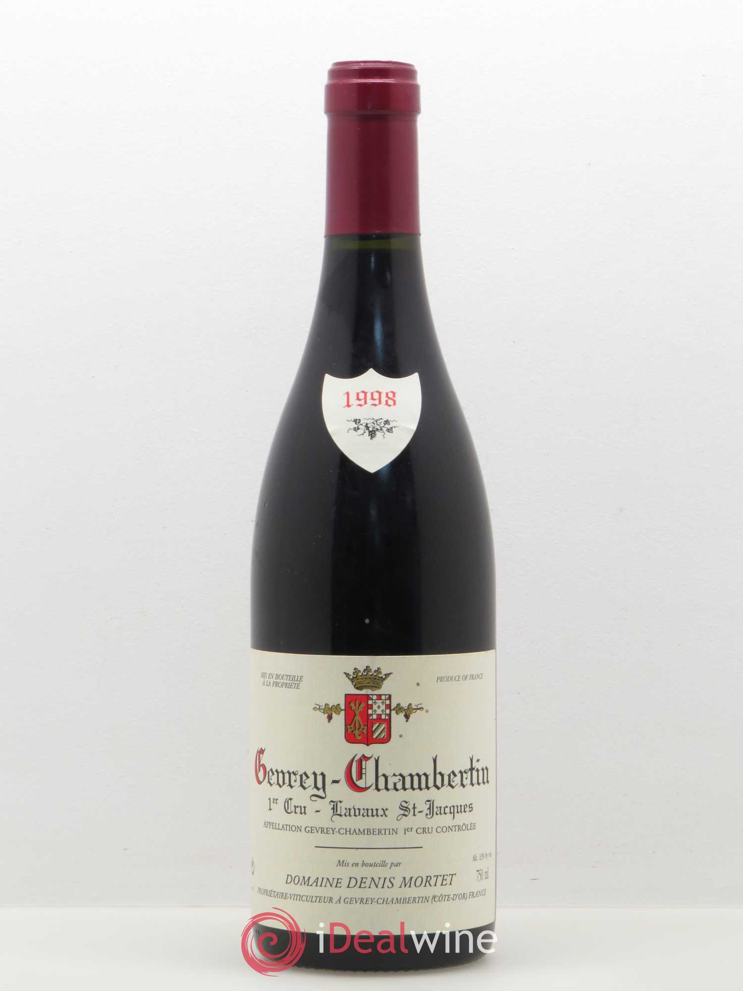 Gevrey-Chambertin 1er Cru Lavaux Saint Jacques Denis Mortet (Domaine) 1998 - Lot de 1 bouteille - 0