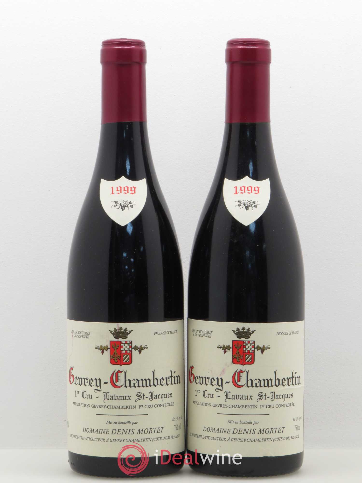 Gevrey-Chambertin 1er Cru Lavaux Saint Jacques Denis Mortet (Domaine) 1999 - Lot de 2 bouteilles - 0
