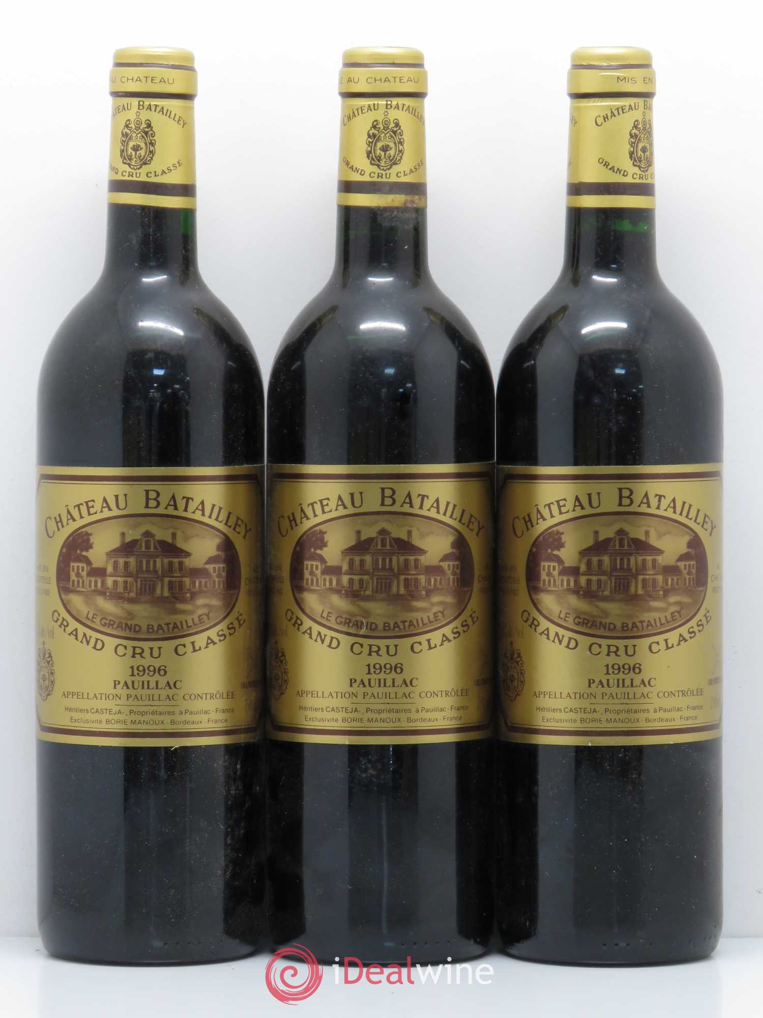 Château Haut Batailley 5ème Grand Cru Classé 1996 - Lot de 3 bouteilles - 0