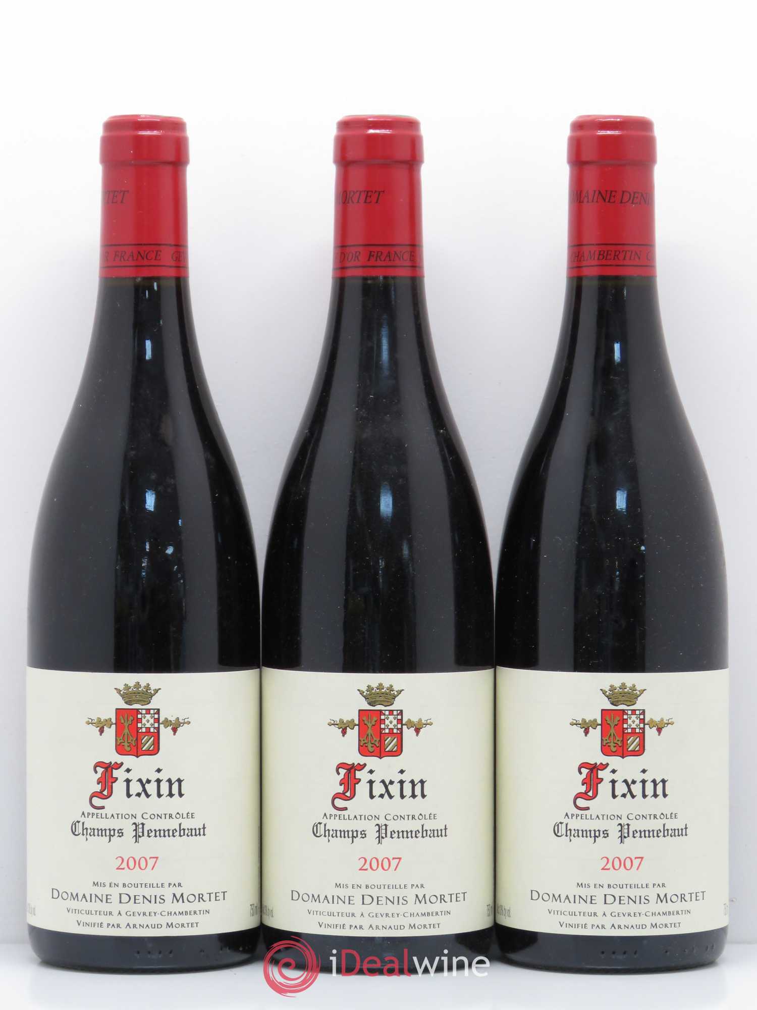 Fixin Vieilles vignes Denis Mortet (Domaine) Champs Pennebaut 2007 - Lot de 3 bouteilles - 0