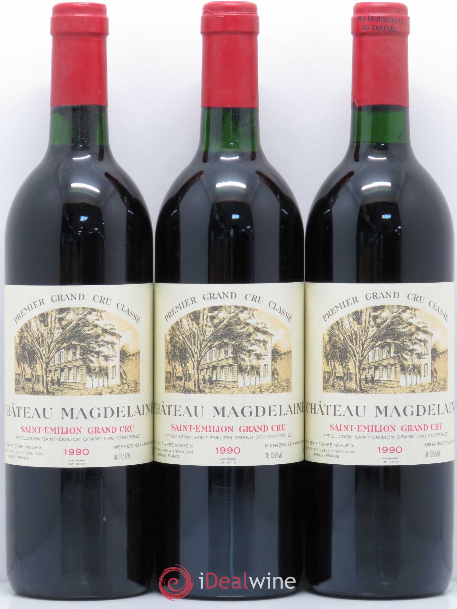Château Magdelaine 1990 - Lot de 3 bouteilles - 0
