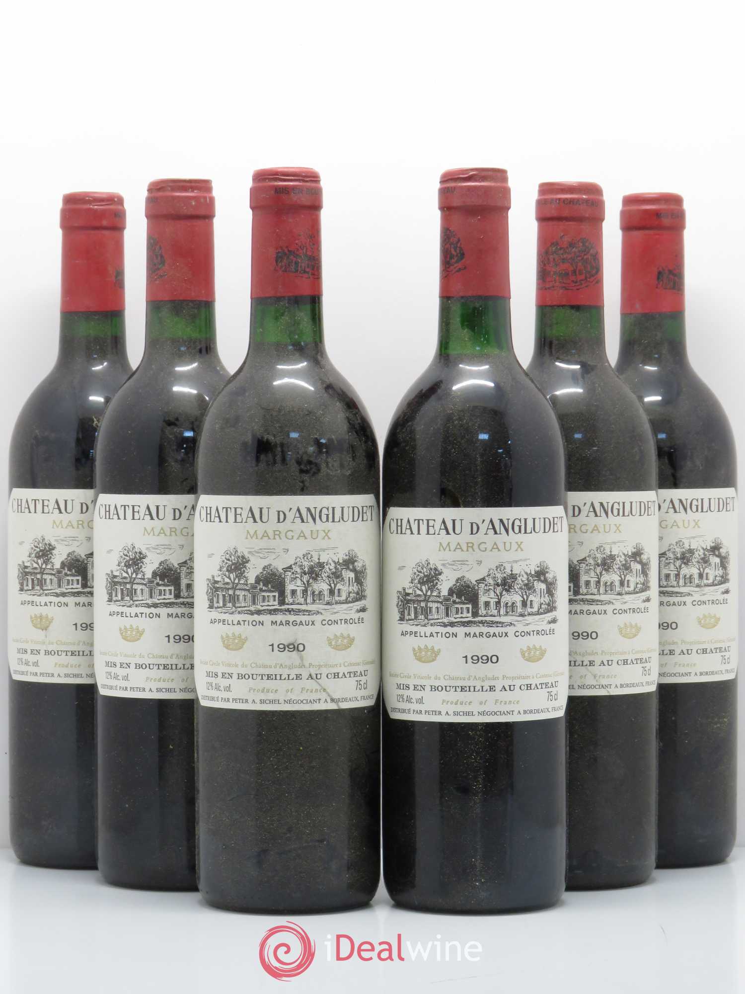 Château d' Angludet Cru Bourgeois 1990 - Lot de 6 bouteilles - 0