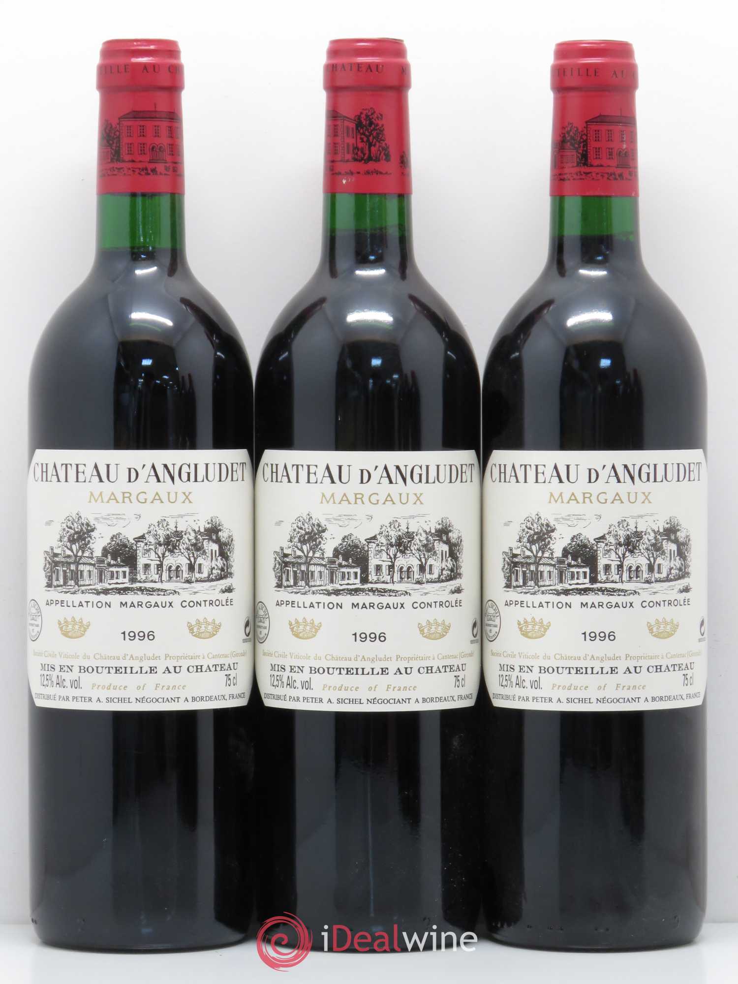 Château d' Angludet Cru Bourgeois 1996 - Lot de 6 bouteilles - 1