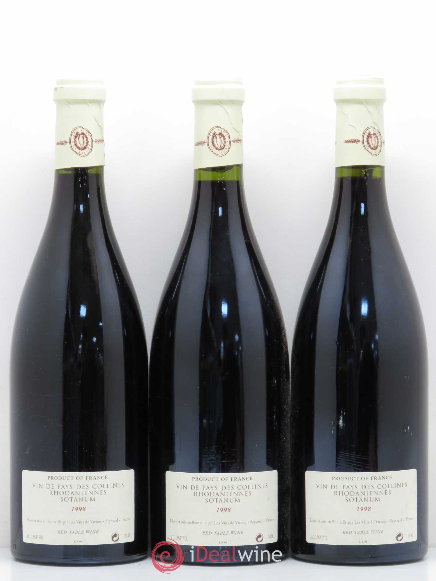 Rhône IGP Collines Rhodaniennes Sotanum Les Vins de Vienne 1998 - Posten von 6 Flaschen - 4