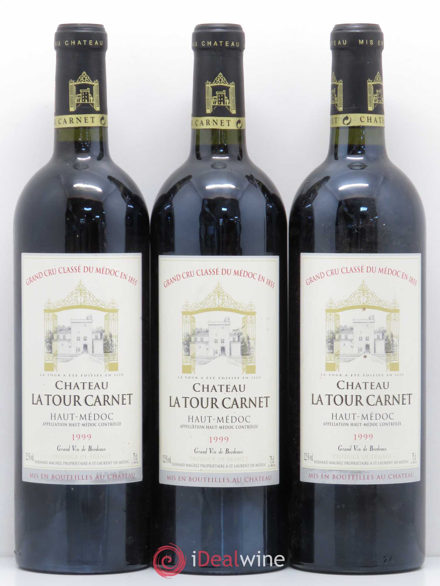 Château la Tour Carnet 4ème Grand Cru Classé 1999 - Lot de 6 bouteilles - 2