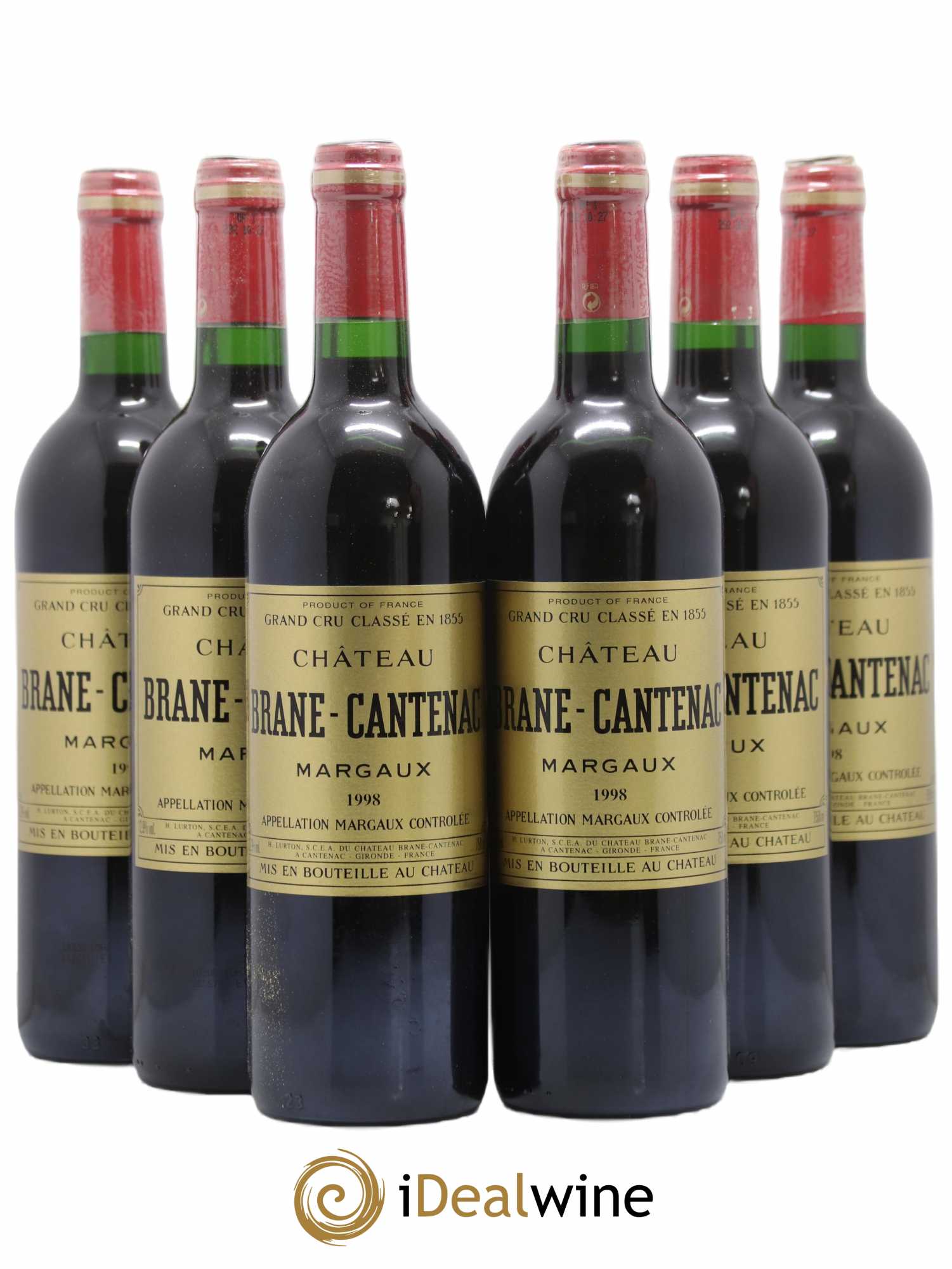 Château Brane Cantenac 2ème Grand Cru Classé 1998 - Lot de 6 bouteilles - 0