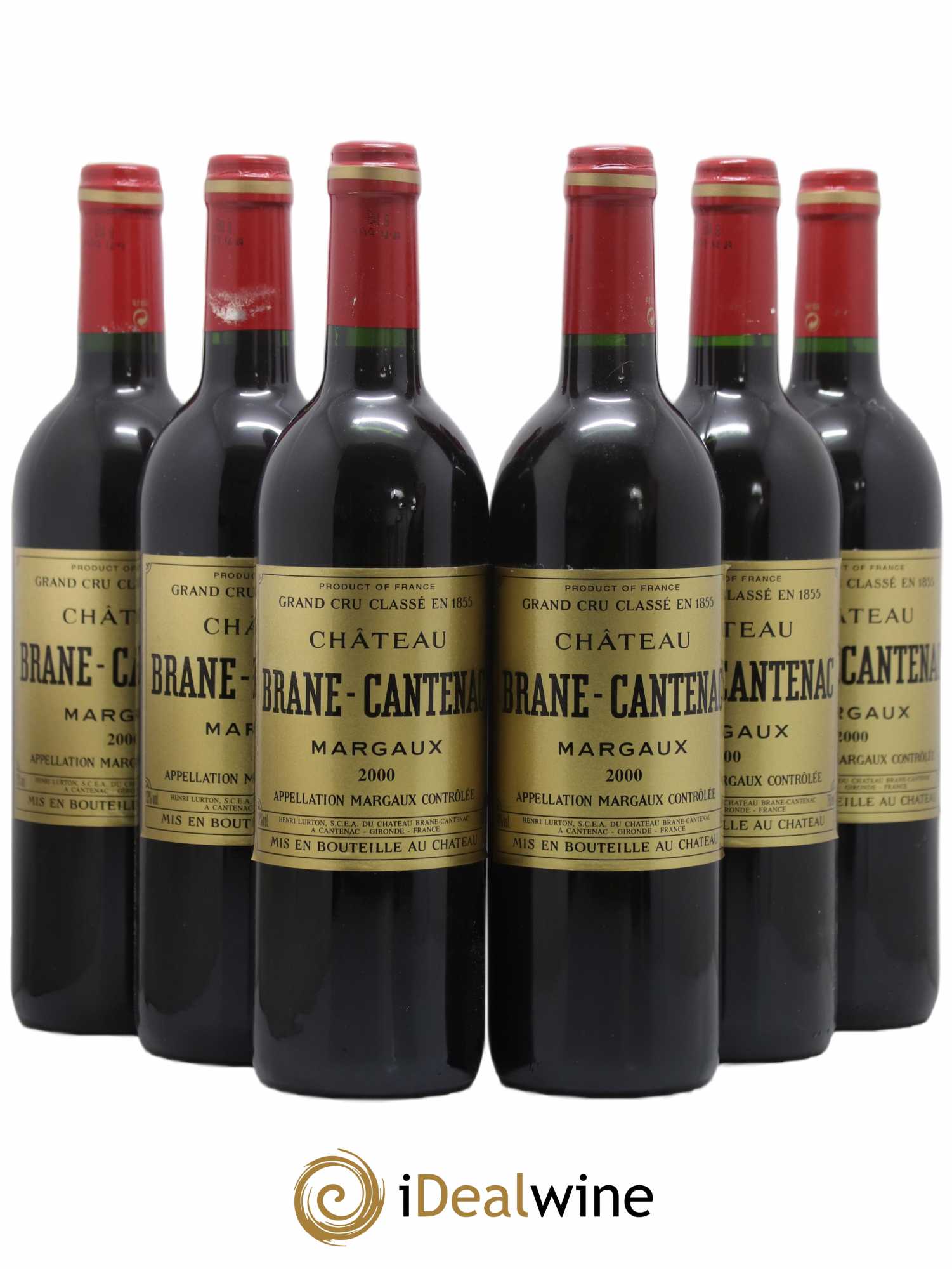 Château Brane Cantenac 2ème Grand Cru Classé 2000 - Lot de 6 bouteilles - 0