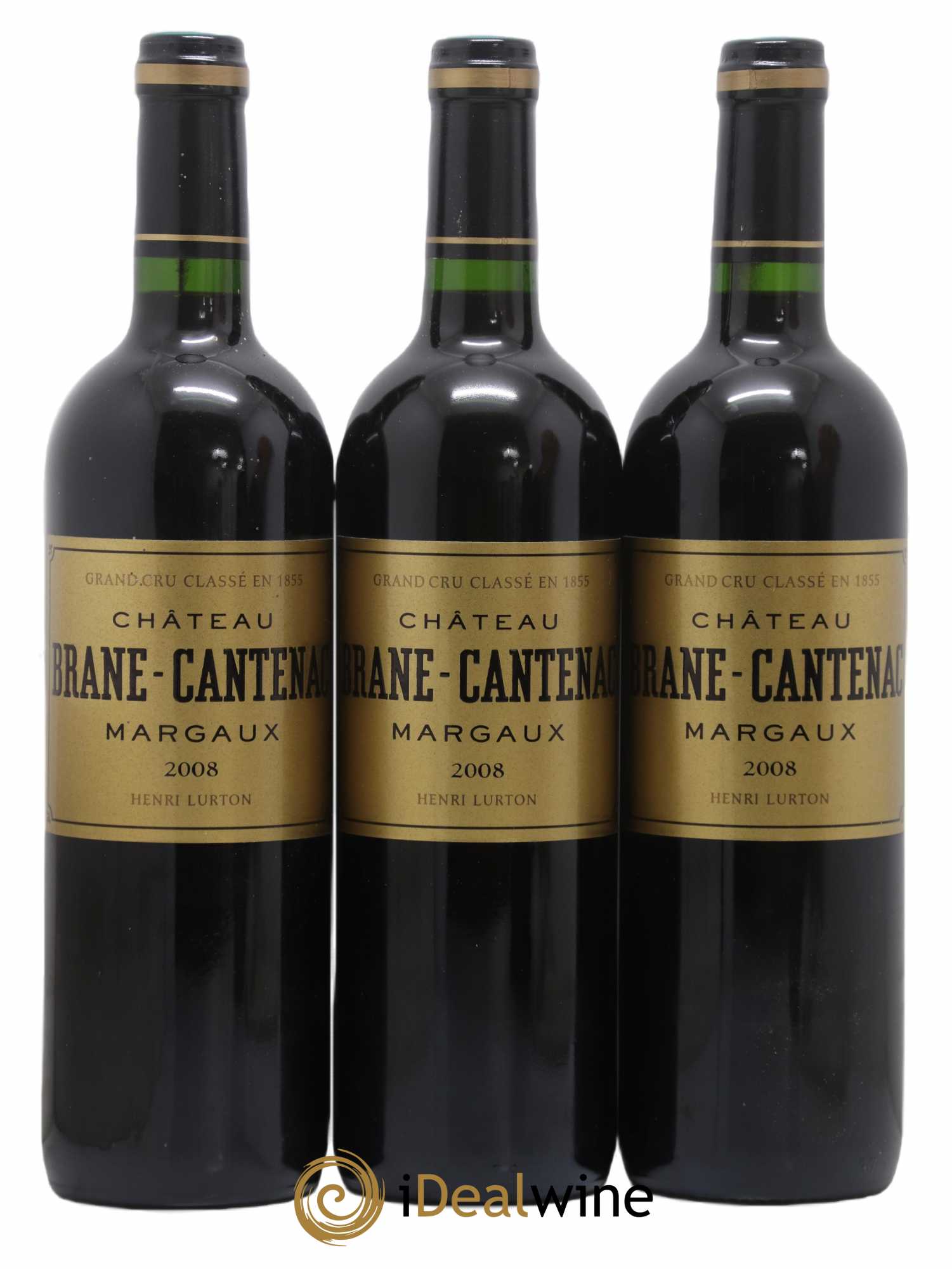 Château Brane Cantenac 2ème Grand Cru Classé 2008 - Lot de 3 bouteilles - 0