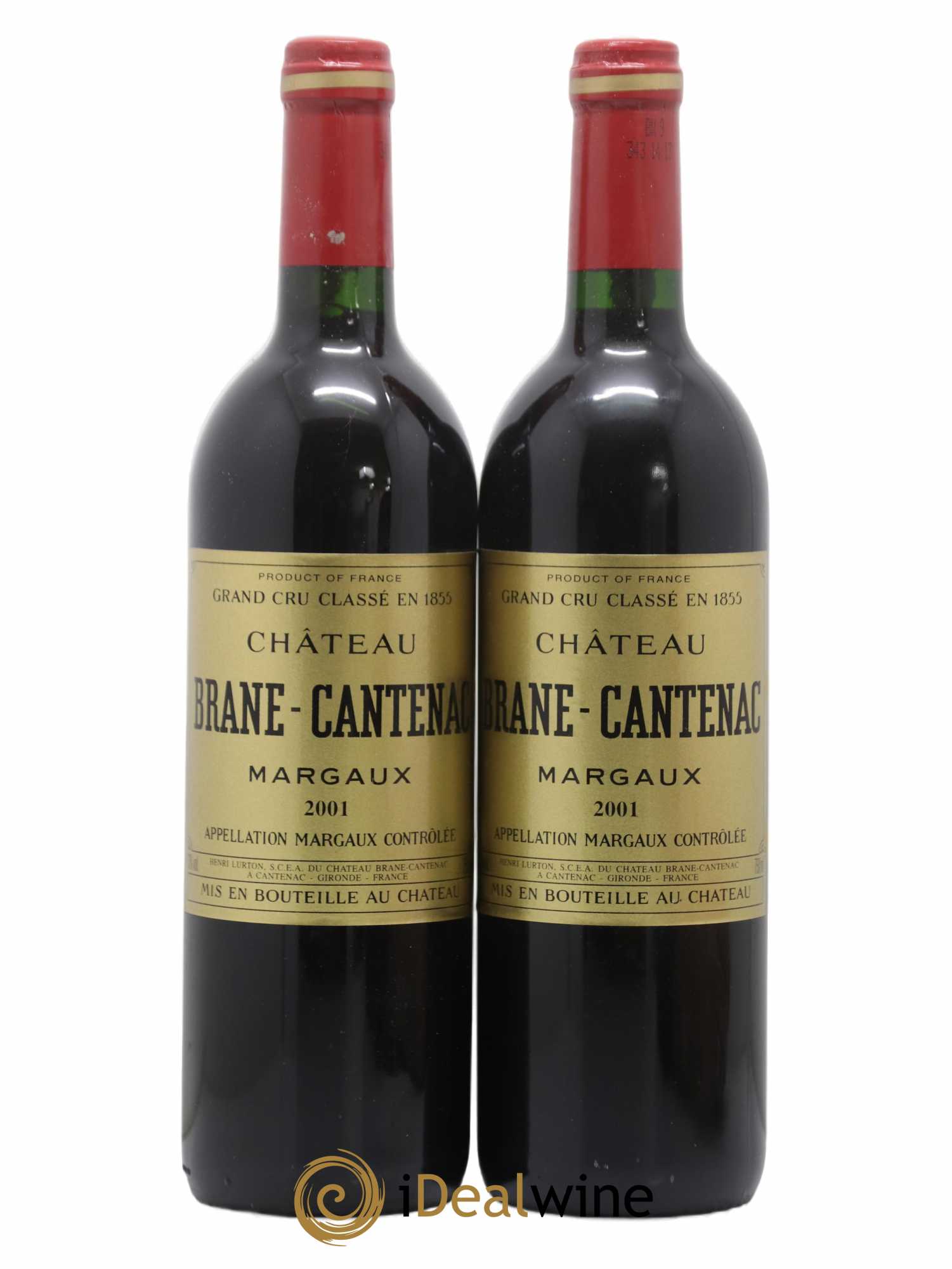 Château Brane Cantenac 2ème Grand Cru Classé 2001 - Lot de 2 bouteilles - 0