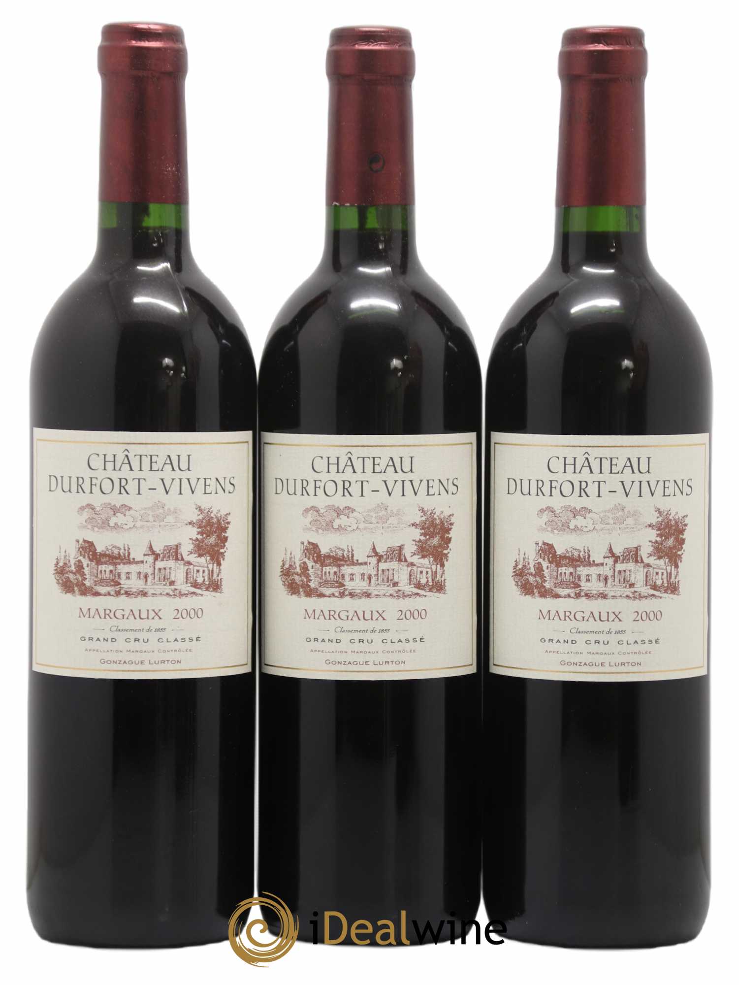 Château Durfort Vivens 2ème Grand Cru Classé 2000 - Lot de 3 bouteilles - 0