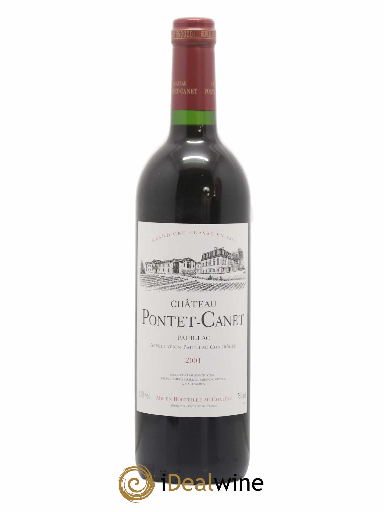 Château Pontet Canet 5ème Grand Cru Classé 2001 - Lot de 1 bouteille - 0