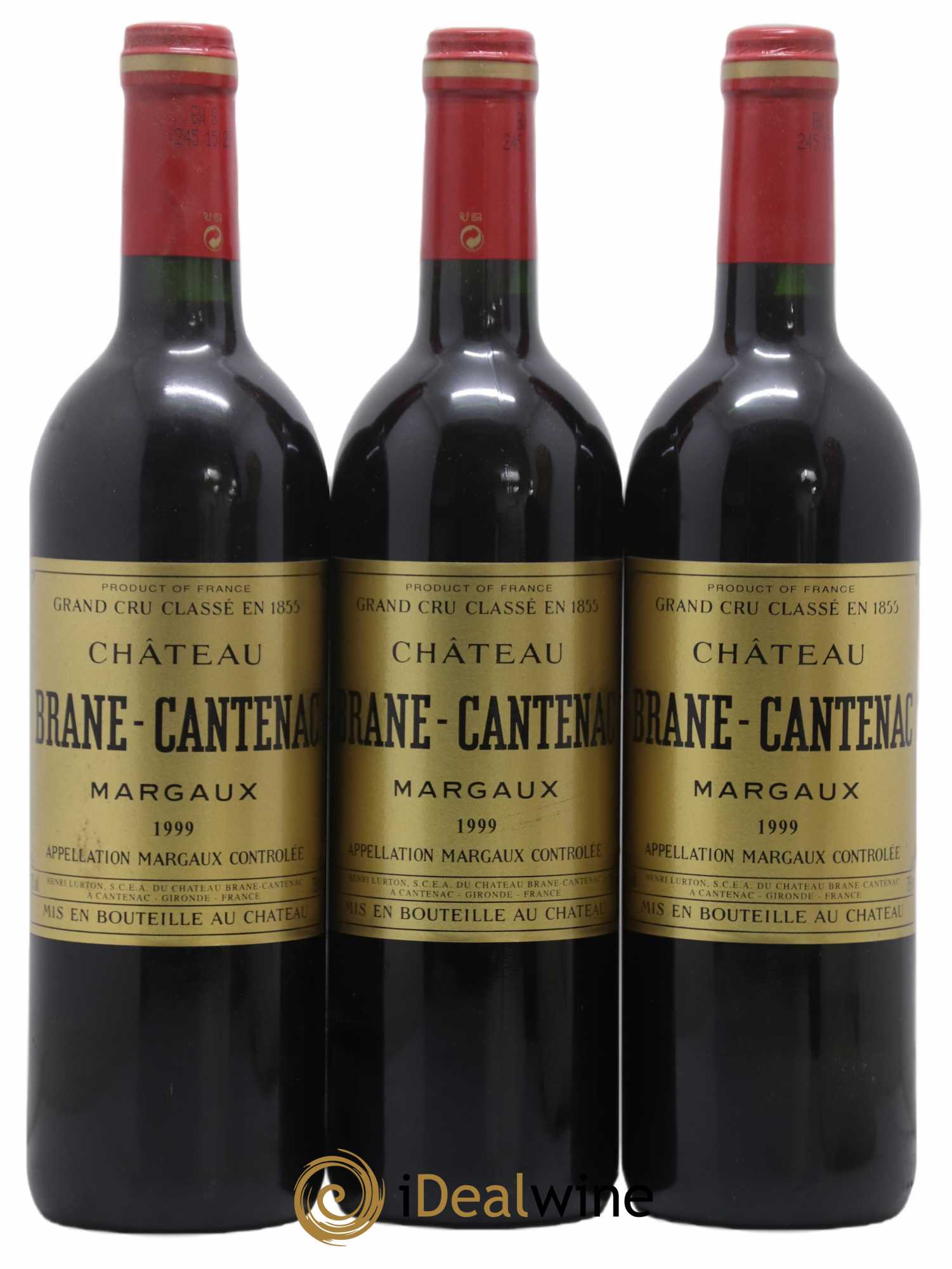 Château Brane Cantenac 2ème Grand Cru Classé 1999 - Lot de 3 bouteilles - 0