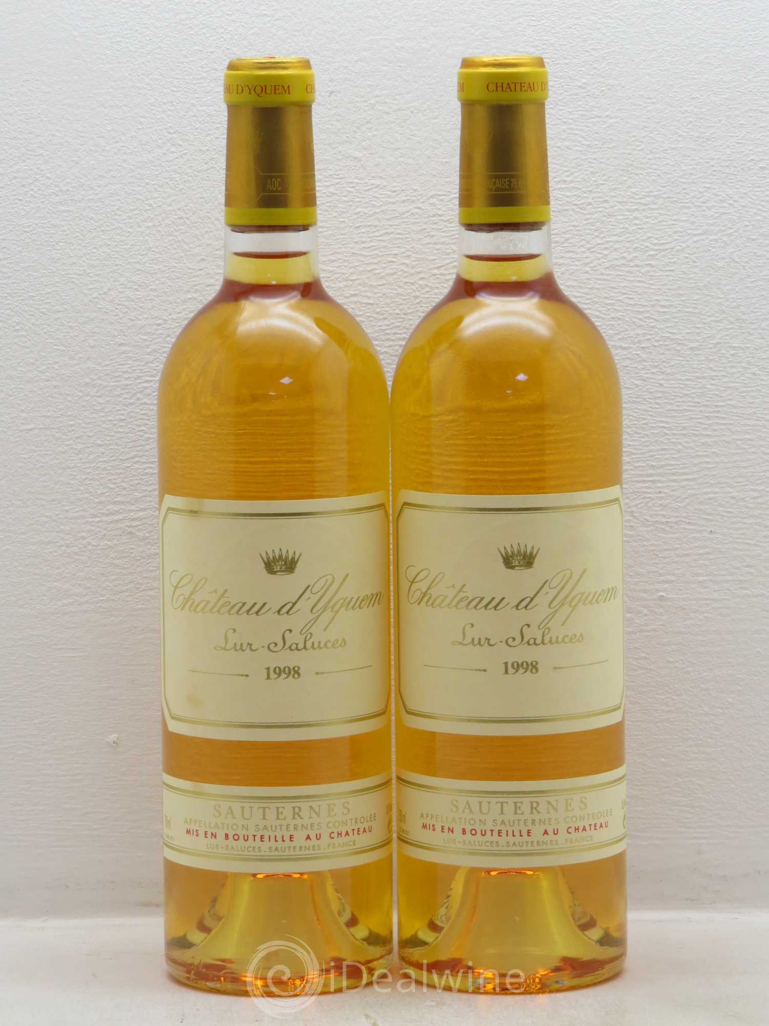Château d' Yquem 1er Cru Classé Supérieur 1998 - Lotto di 2 bottiglie - 0
