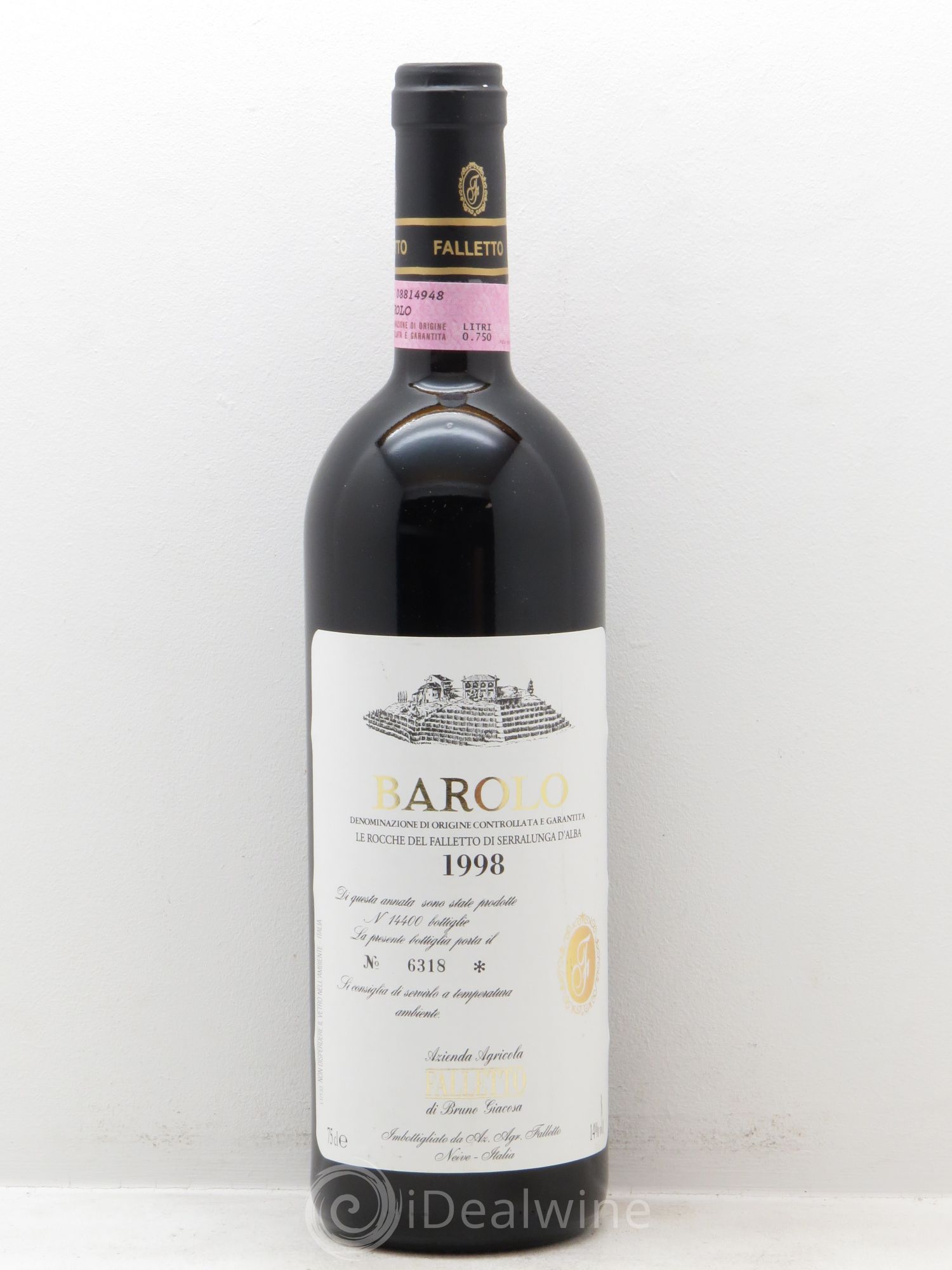 Barolo La Roche del Faletto 1998 - Lot de 1 bouteille - 0