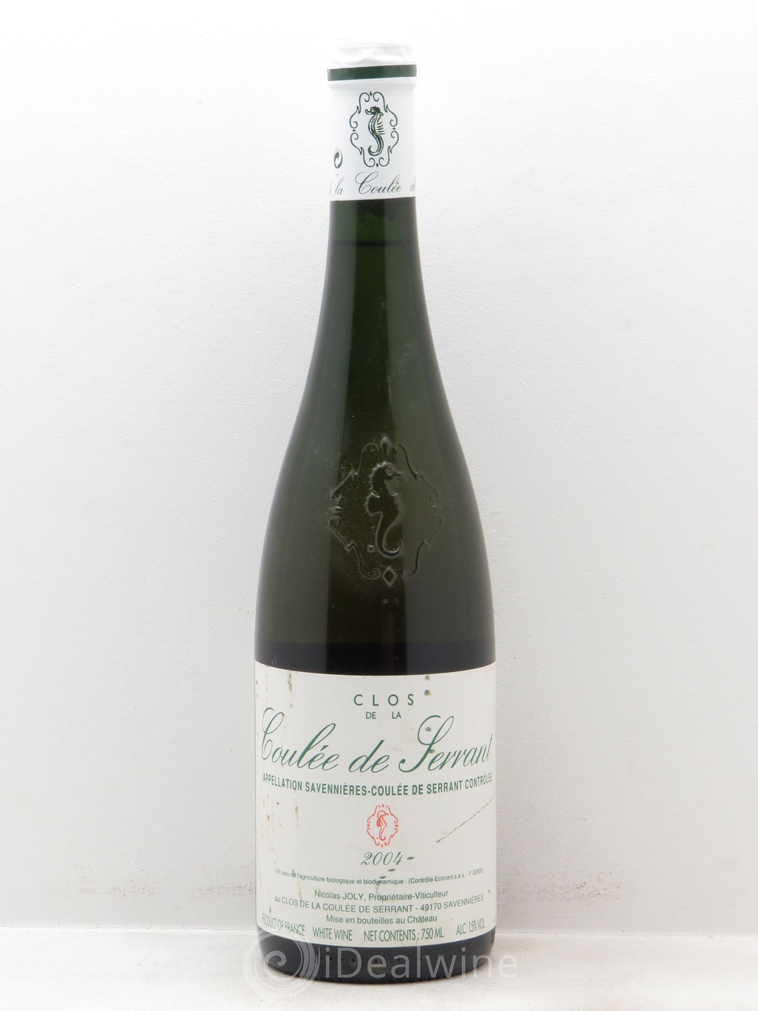 Savennières Clos de la Coulée de Serrant Vignobles de la Coulée de Serrant - Nicolas Joly 2004 - Lot de 1 bouteille - 0