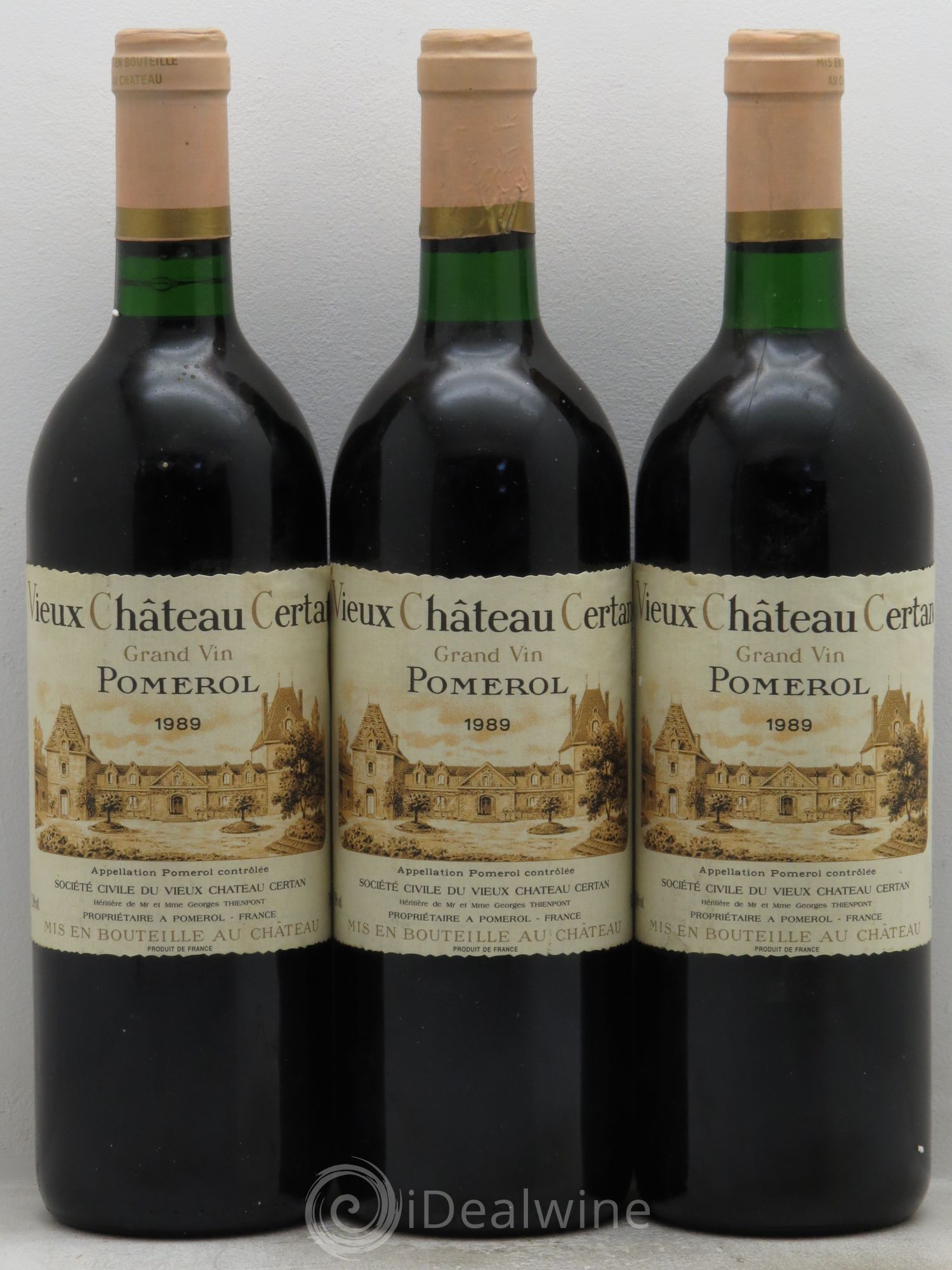 Vieux Château Certan 1989 - Lot de 3 bouteilles - 0