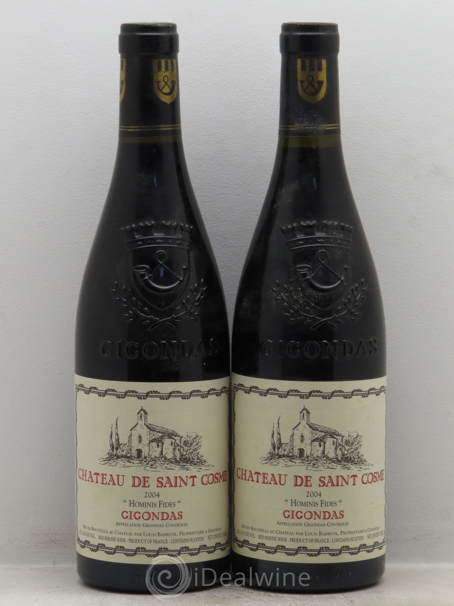 Gigondas Hominis Fides Saint Cosme 2004 - Lot de 2 bouteilles - 0