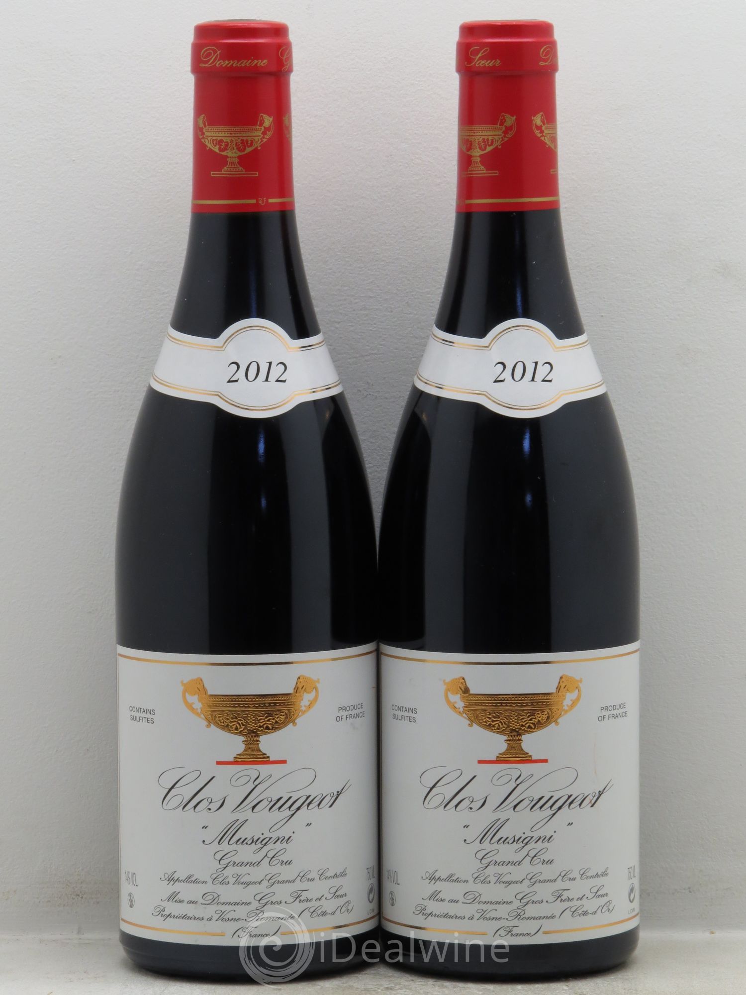 Clos de Vougeot Grand Cru Musigni Gros Frère & Soeur 2012 - Lot de 2 bouteilles - 0