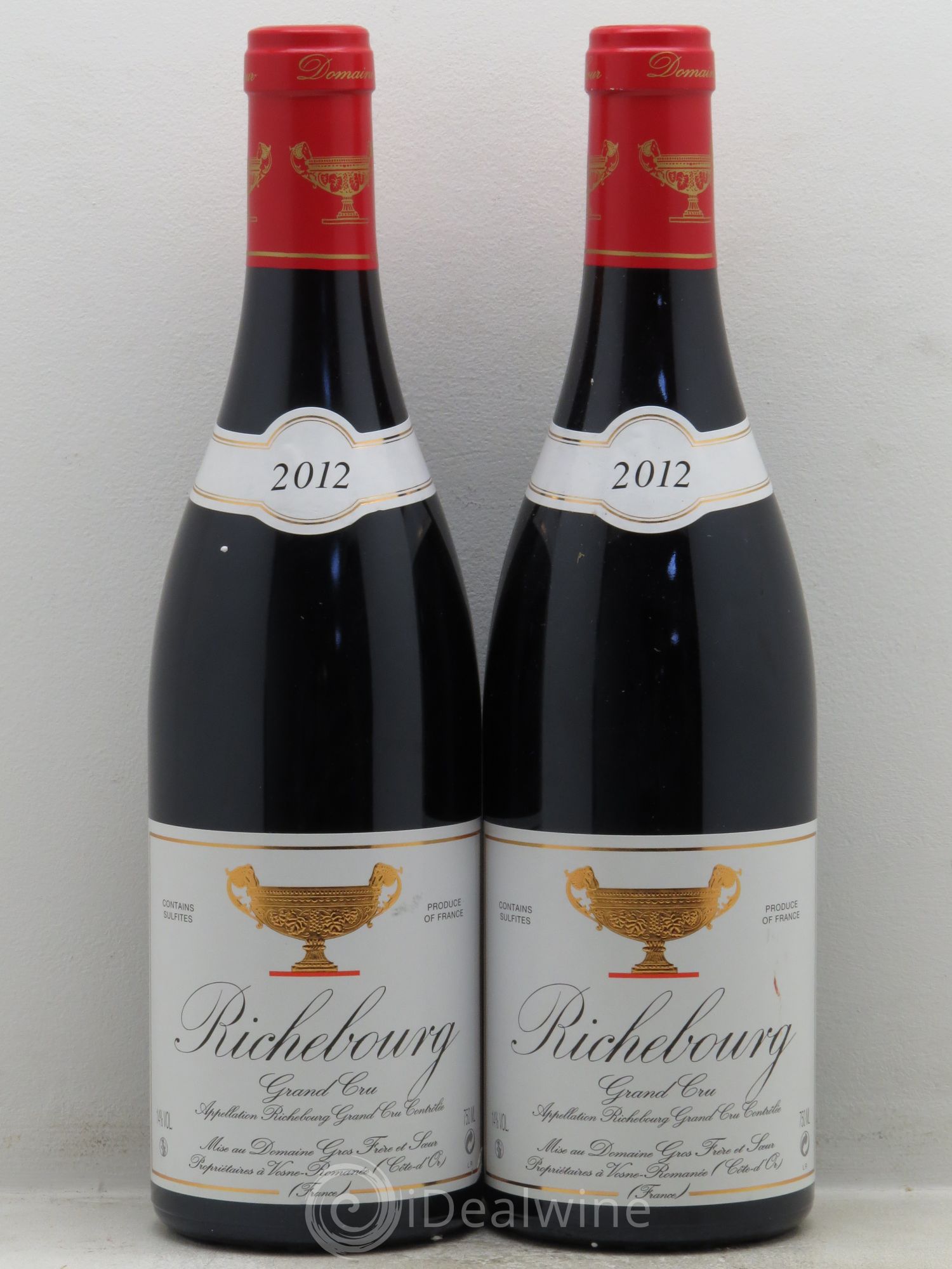 Richebourg Grand Cru Gros Frère & Soeur 2012 - Lot de 2 bouteilles - 0