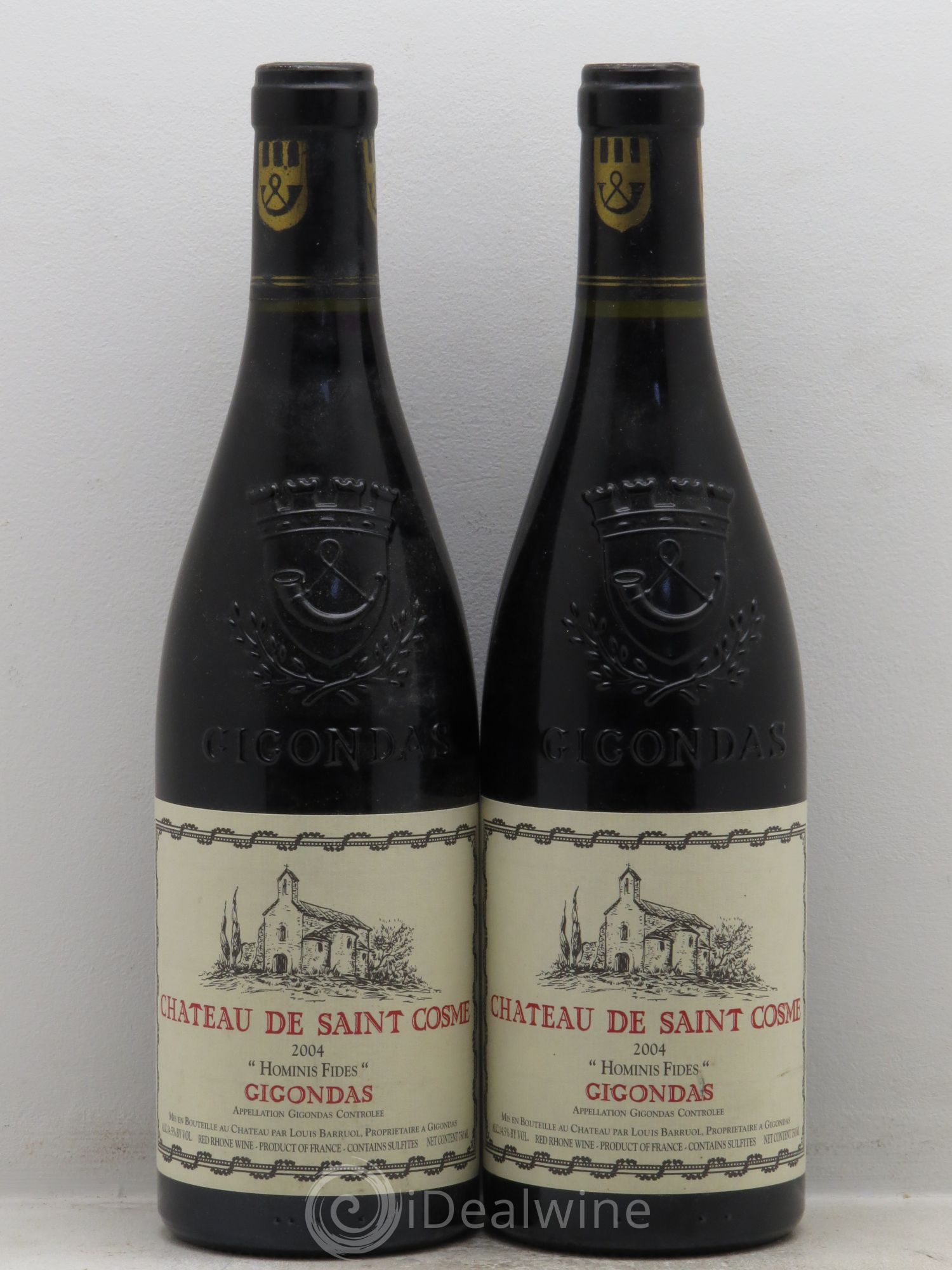 Gigondas Hominis Fides Saint Cosme 2004 - Lot de 2 bouteilles - 0