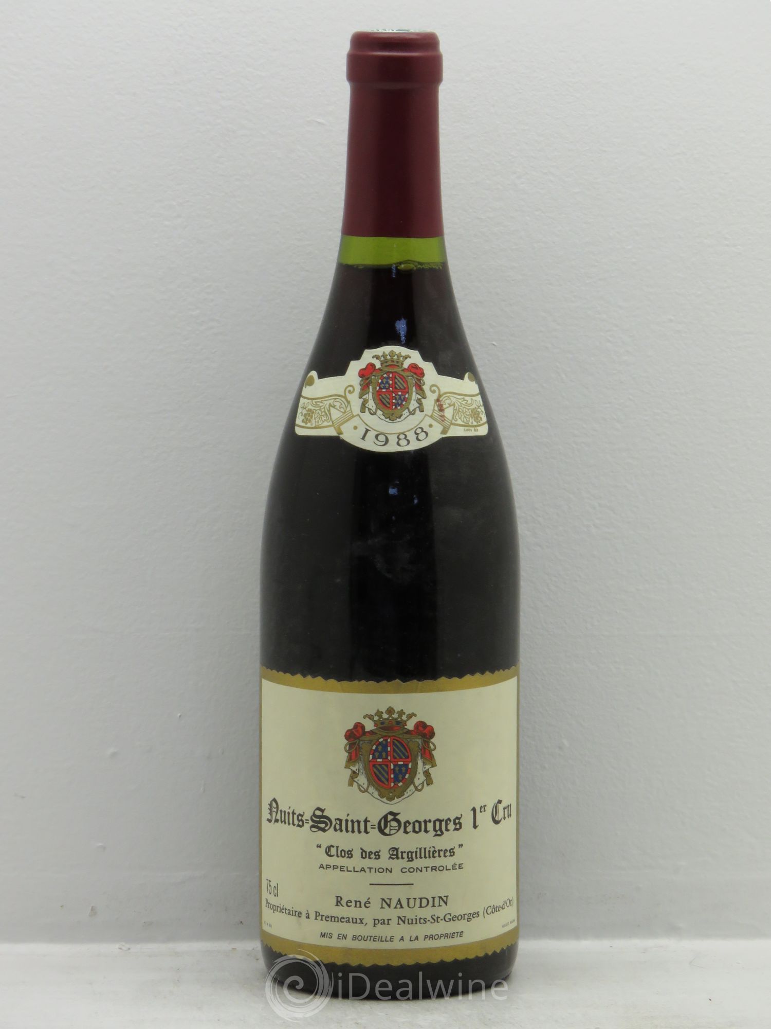 Nuits-Saint-Georges 1er Cru Clos des Argilières - René Naudin 1988 - Lot de 1 bouteille - 0