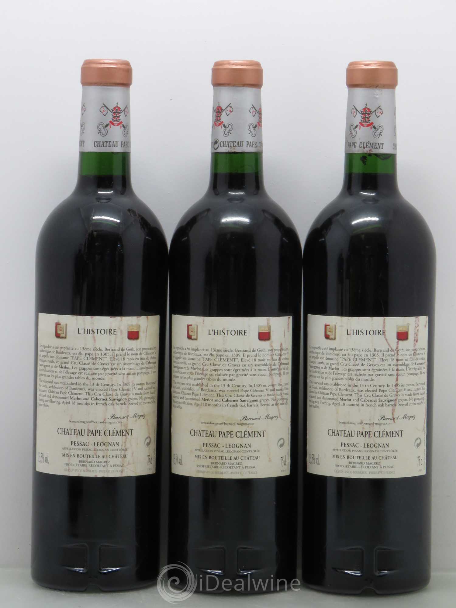 Château Pape Clément Cru Classé de Graves 2003 - Lot de 5 bouteilles - 2
