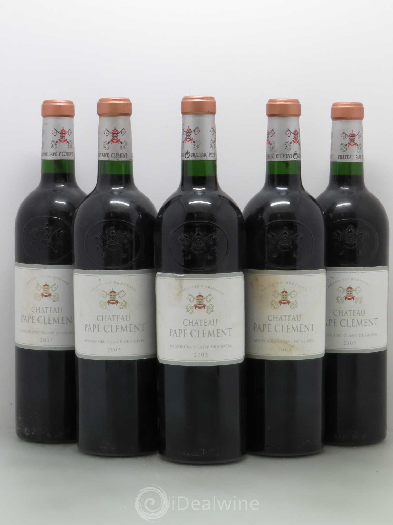 Château Pape Clément Cru Classé de Graves 2003 - Lot de 5 bouteilles - 0