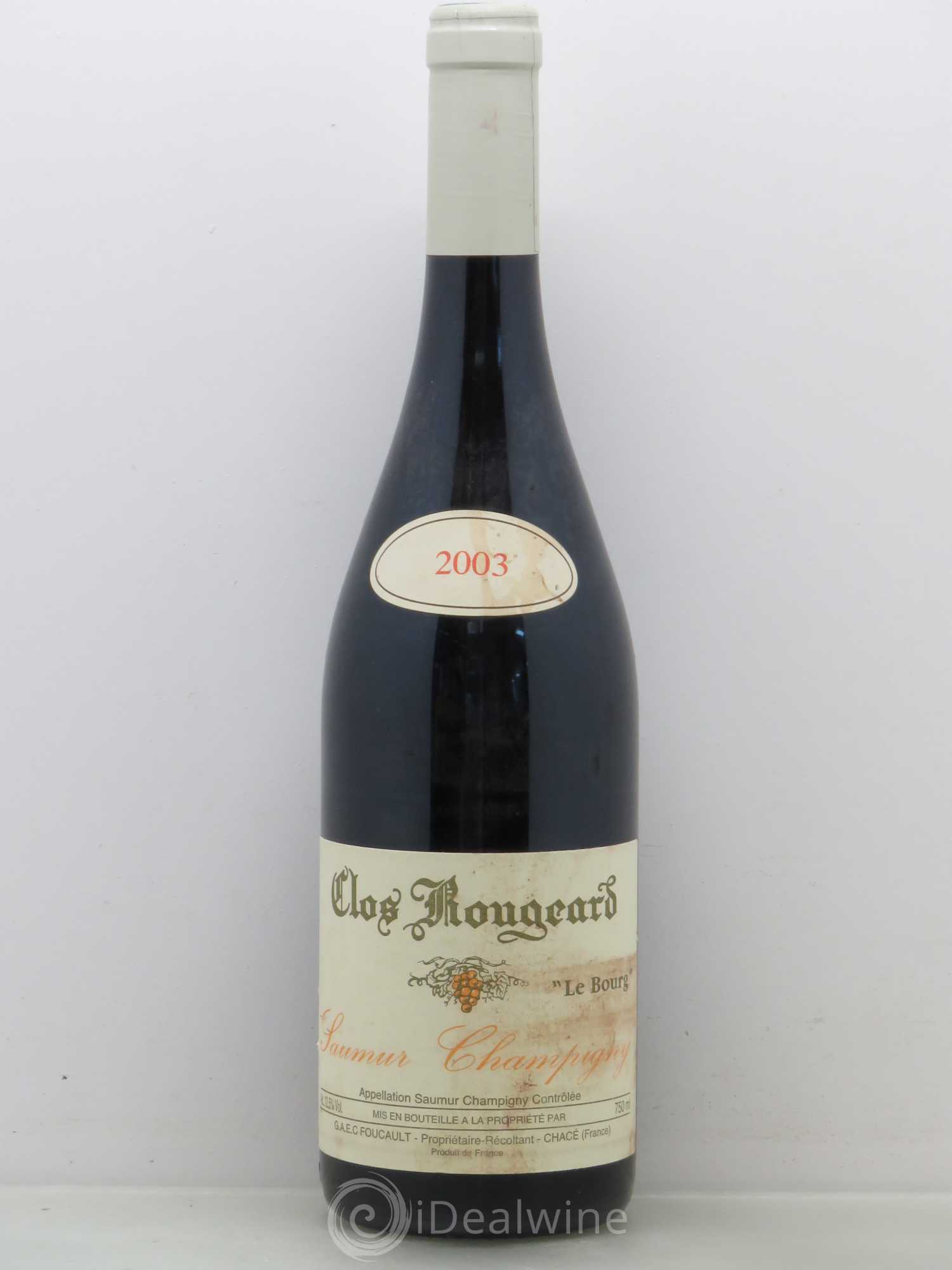 Saumur-Champigny Le Bourg Clos Rougeard 2003 - Lot de 1 bouteille - 0