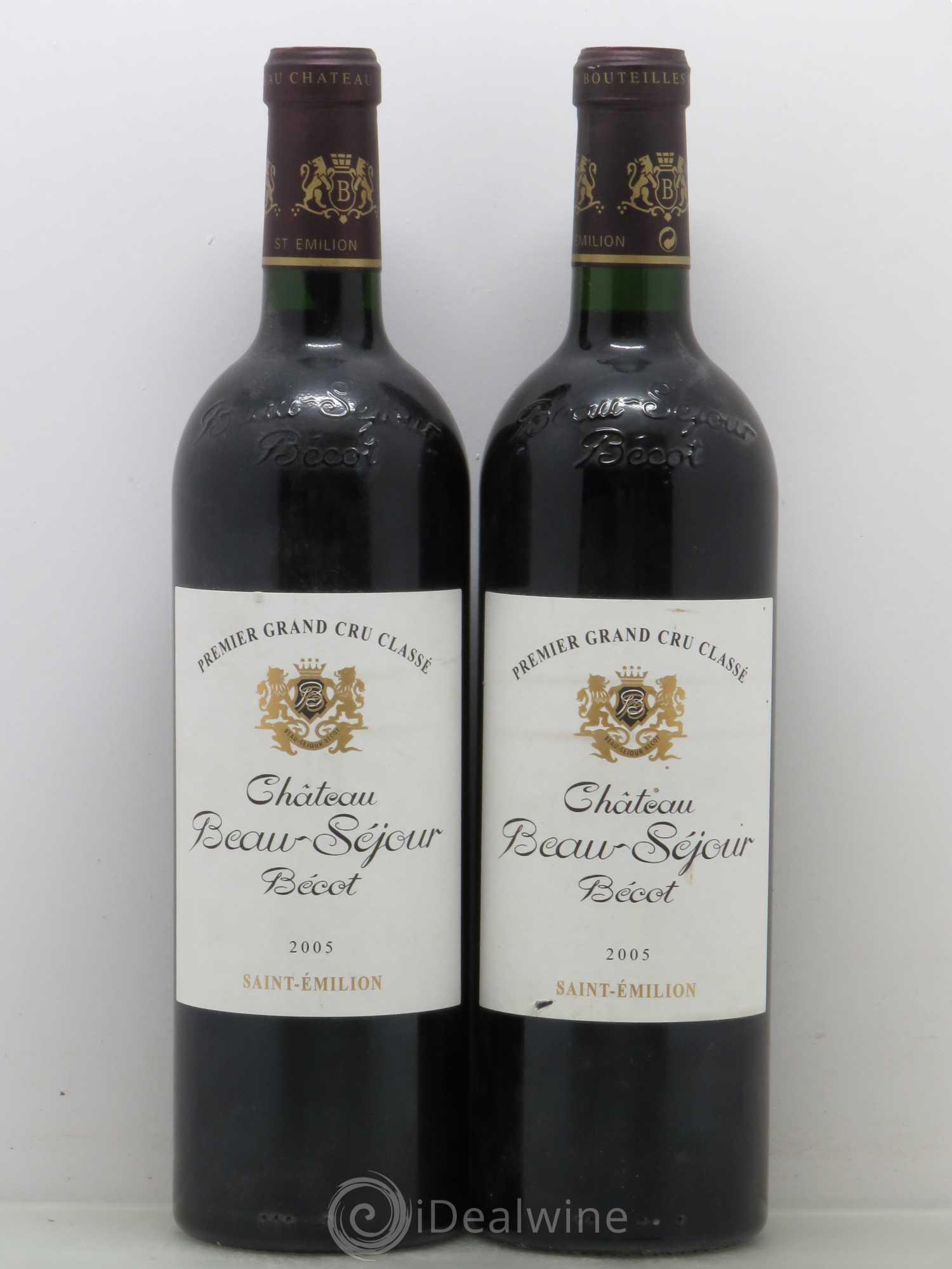 Château Beau-Séjour Bécot 1er Grand Cru Classé B 2005 - Lot de 2 bouteilles - 0