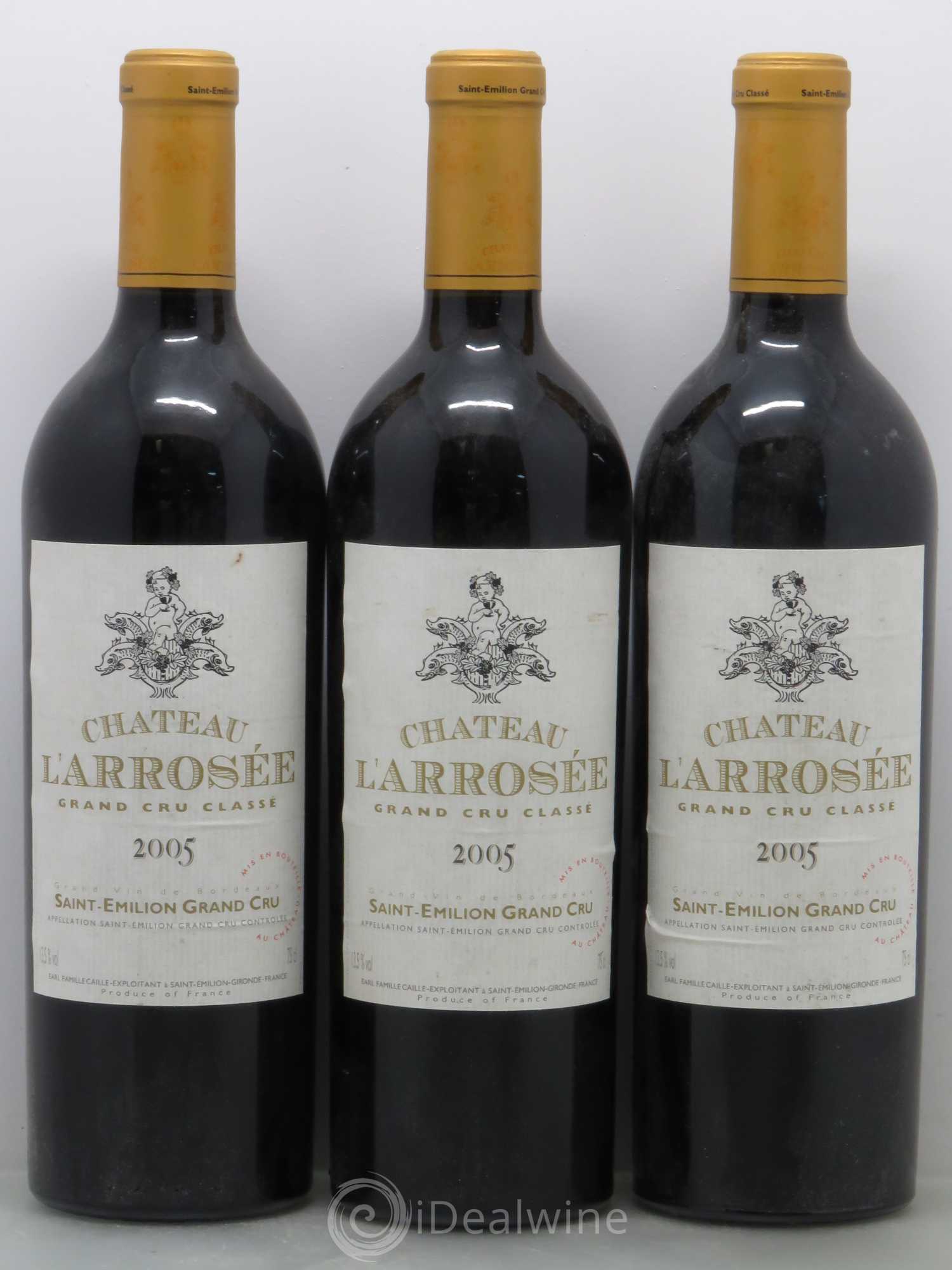 Château l' Arrosée Grand Cru Classé 2005 - Lot de 3 bouteilles - 0