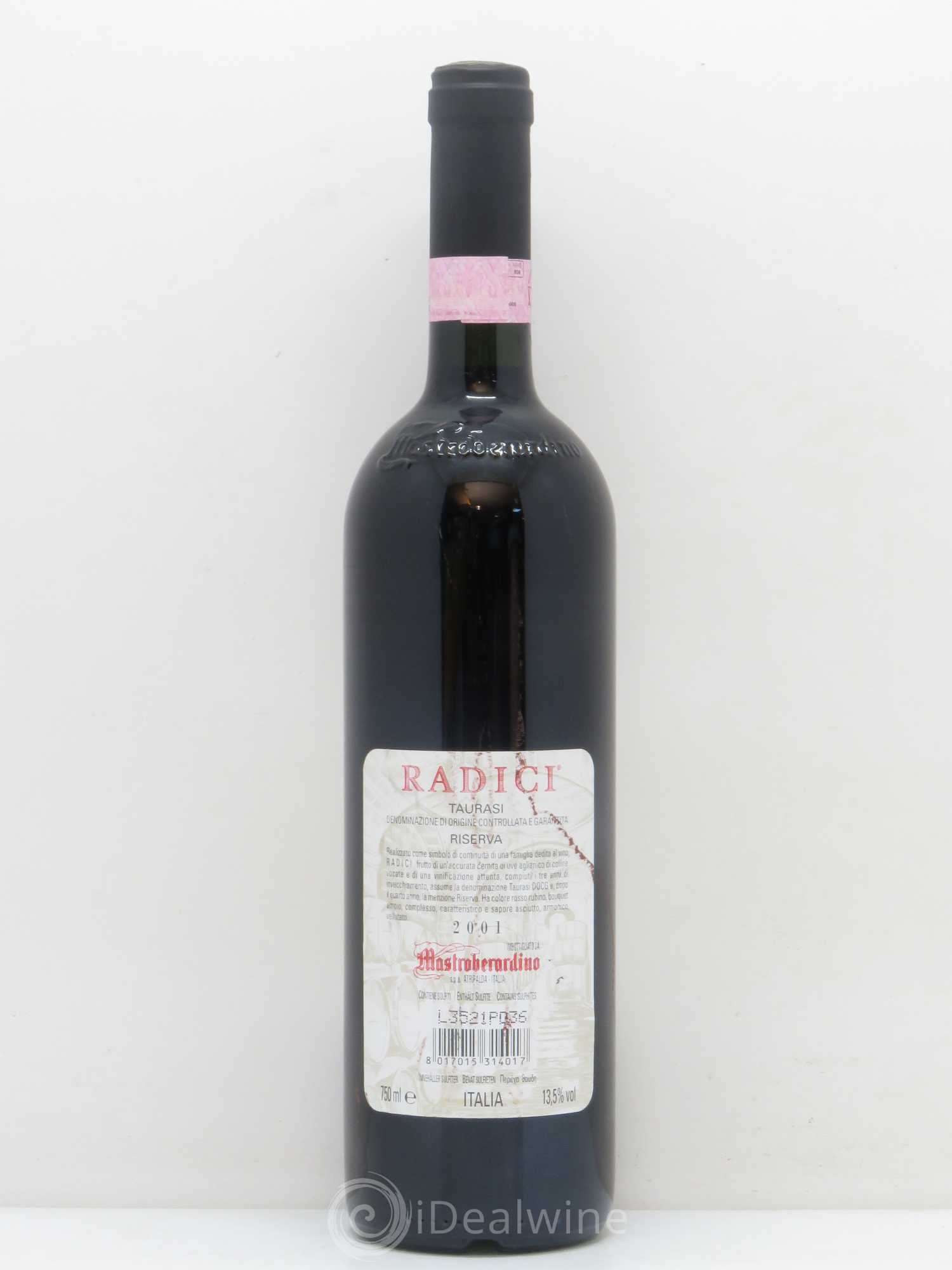 Taurasi DOCG Riserva Mastro bernardino Radici 2001 - Lot de 1 bouteille - 1