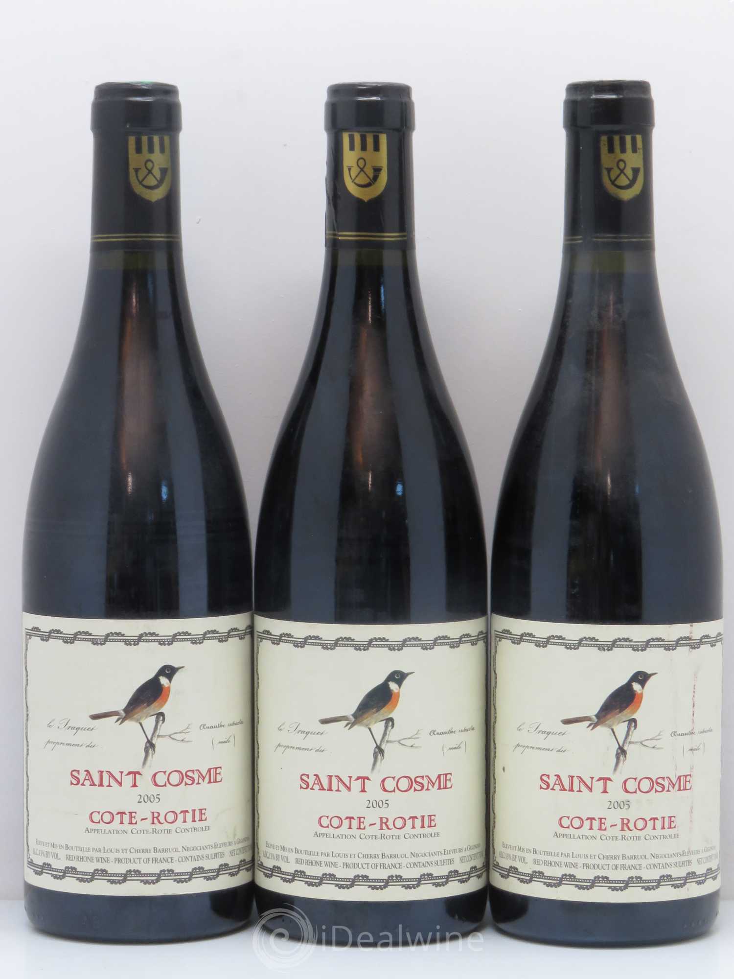 Côte-Rôtie Chateau De Saint Cosme 2005 - Posten von 3 Flaschen - 0