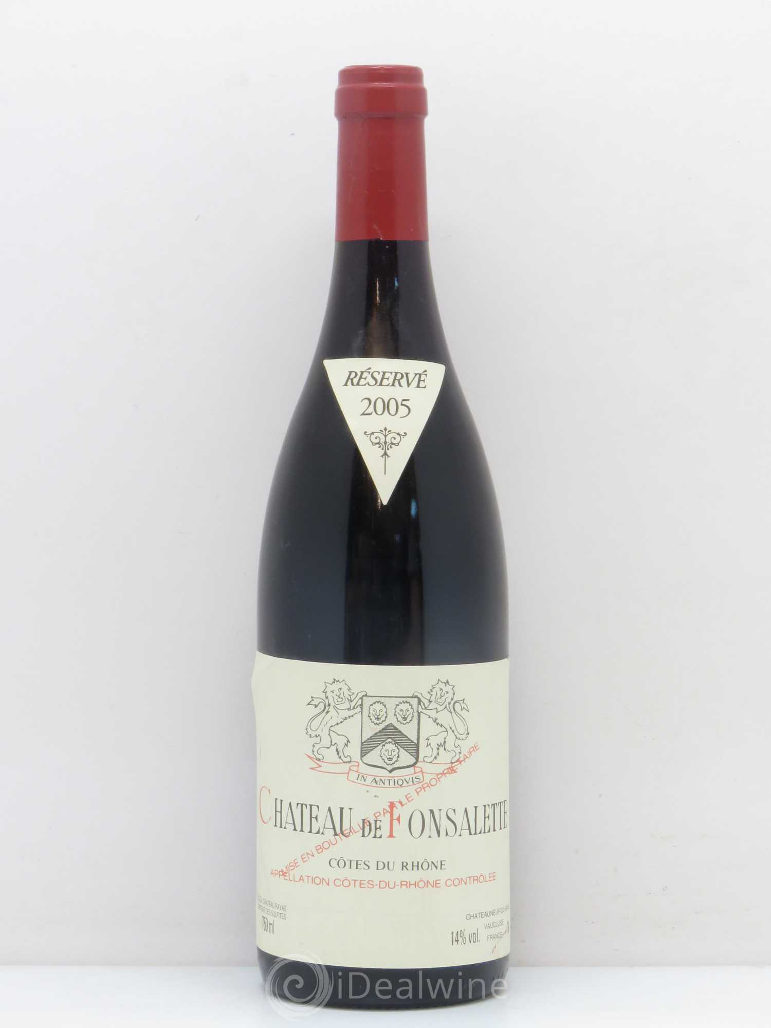 Côtes-du-Rhône Château de Fonsalette Emmanuel Reynaud 2005 - Lot de 1 bouteille - 0