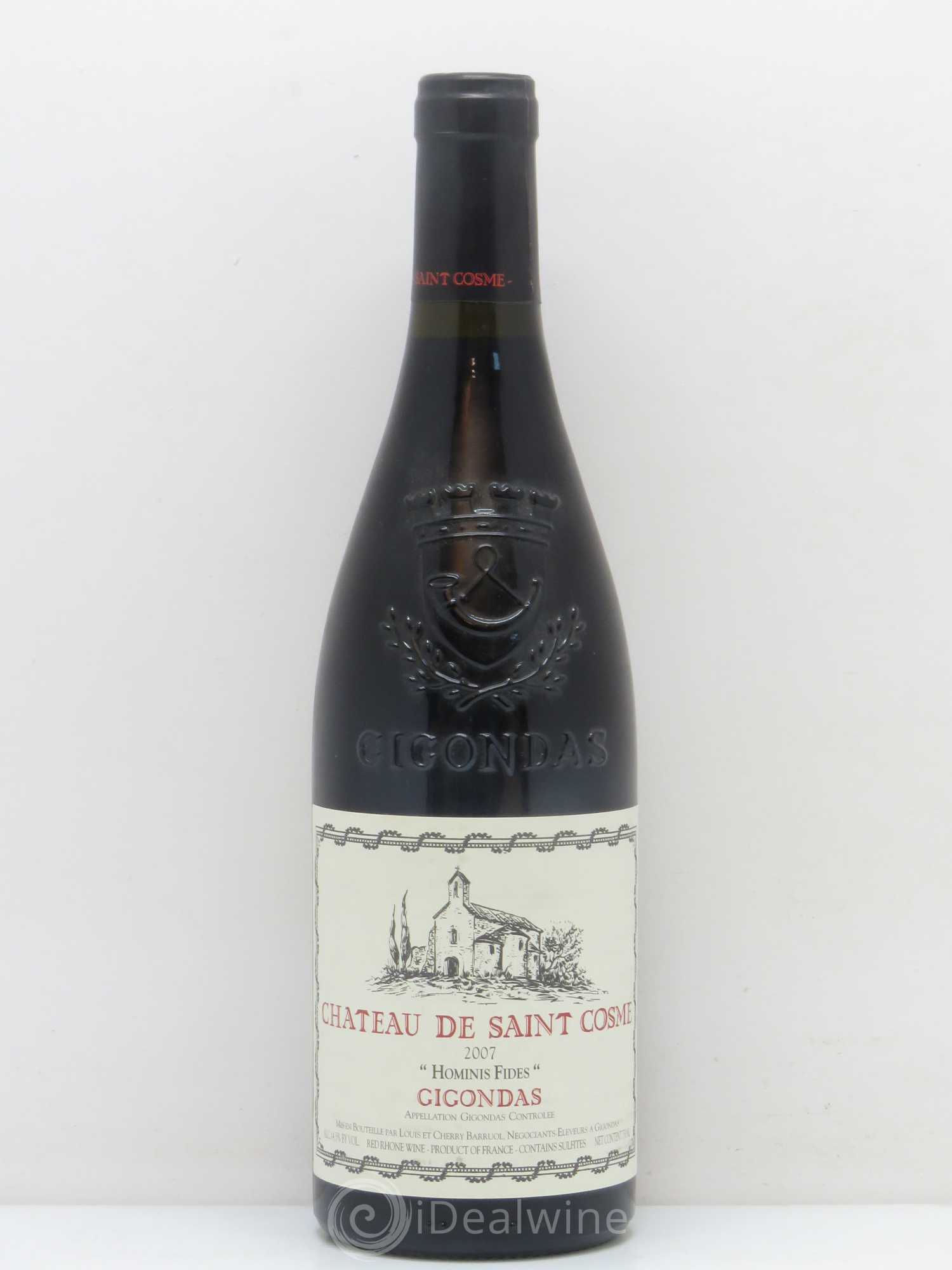 Gigondas Hominis Fides Saint Cosme 2007 - Lot de 1 bouteille - 0